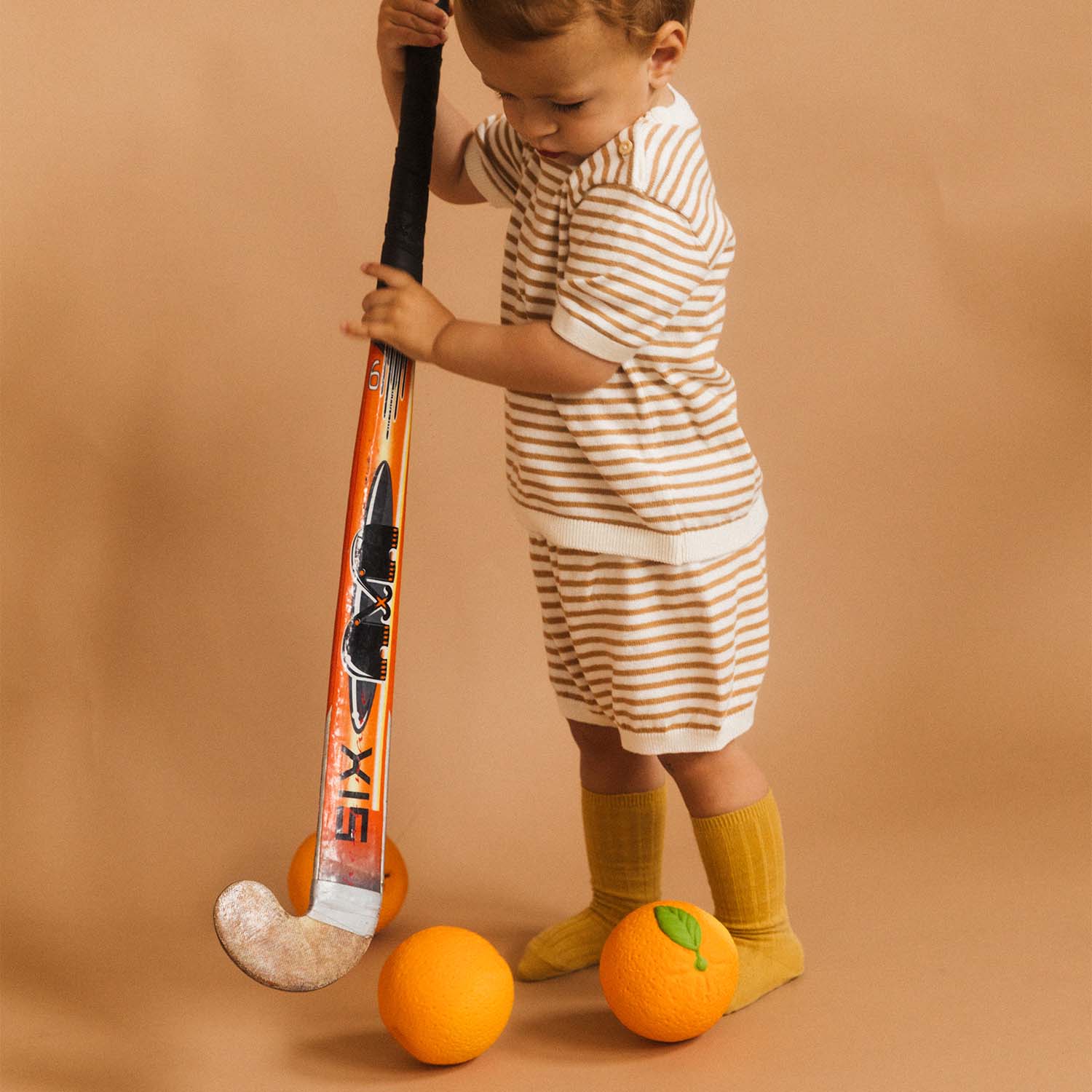 Orange educational baby ball