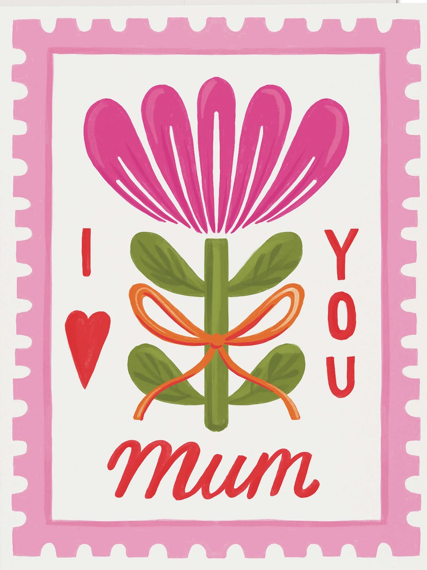 Mum Stamp, Mother's day greeting card