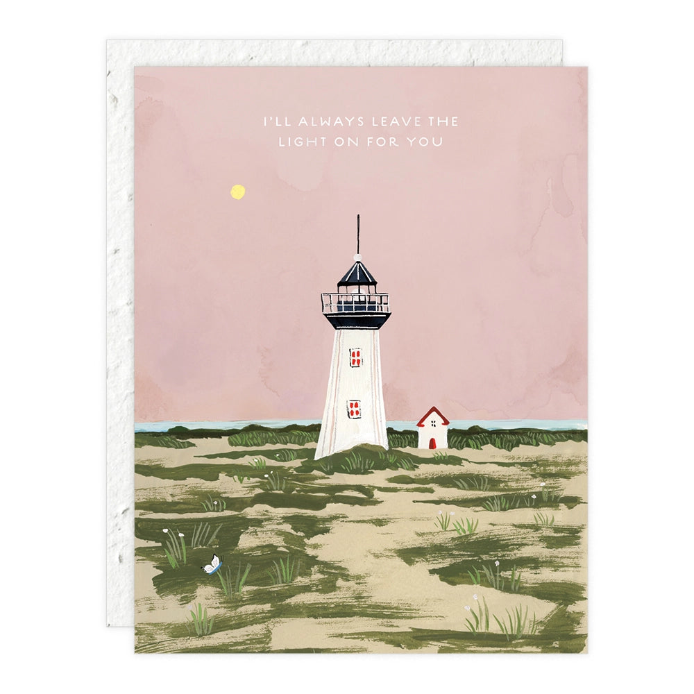 Lighthouse love & friendship card with plantable envelope