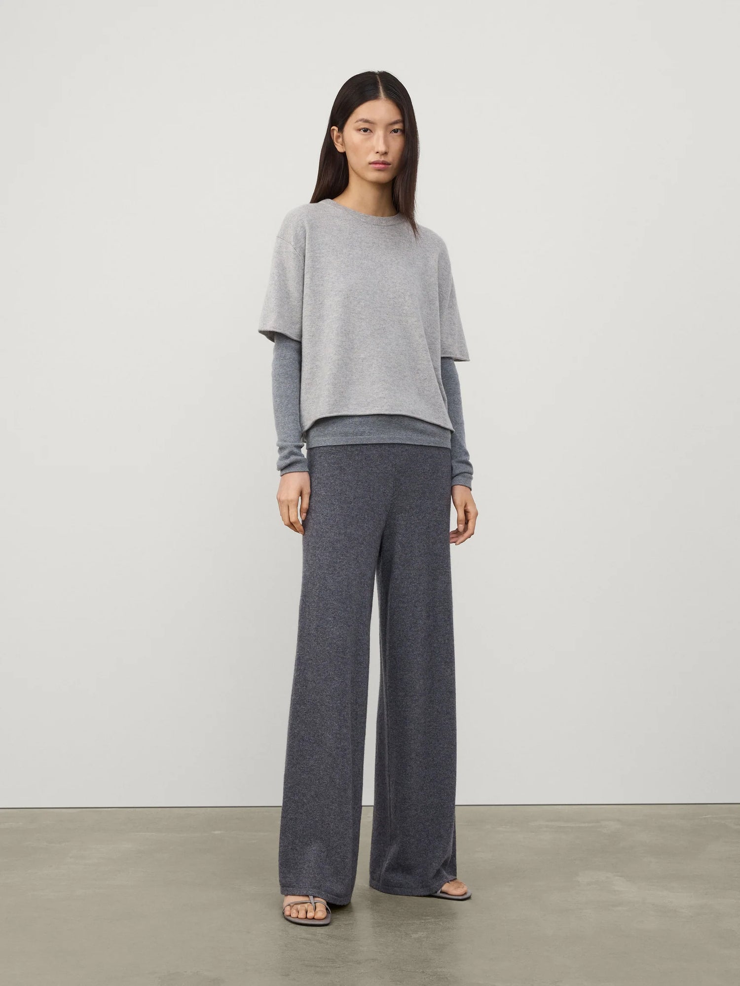 Cila Cashmere T-Shirt, Dove Grey