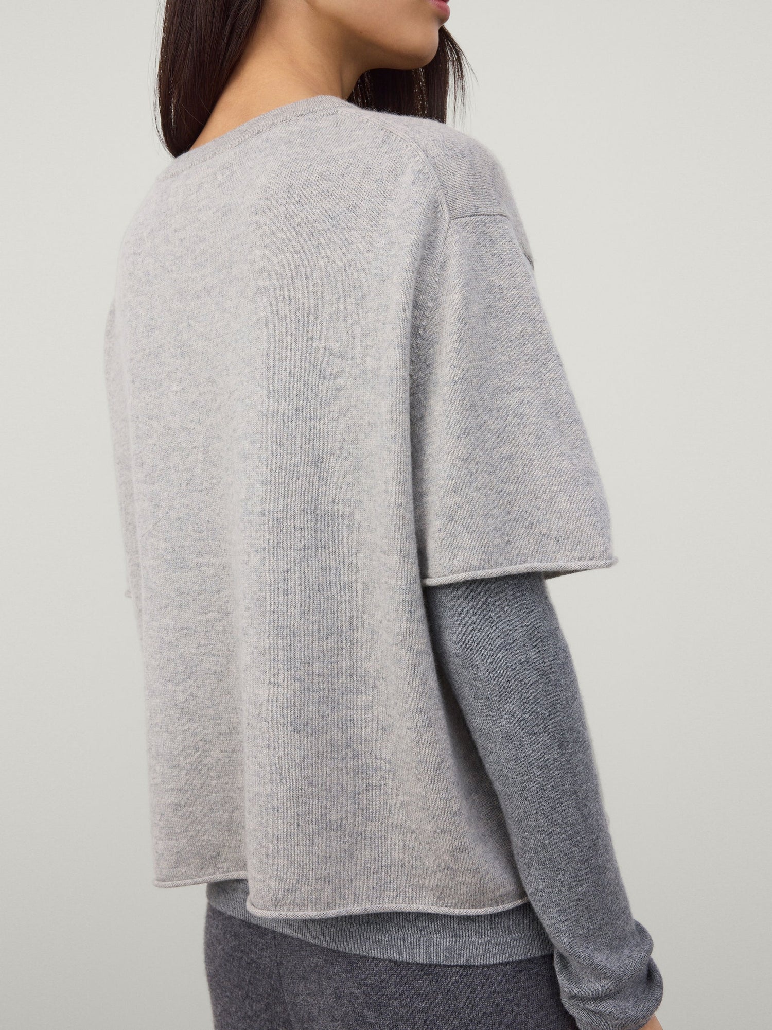 Cila Cashmere T-Shirt, Dove Grey