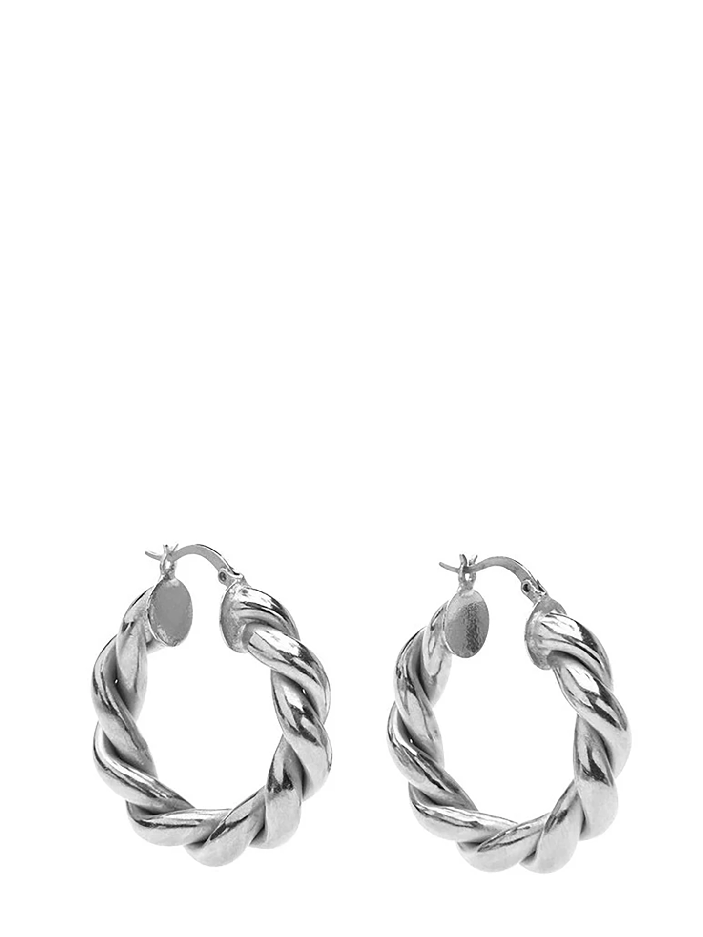Lara Polished Hoops, silverplated