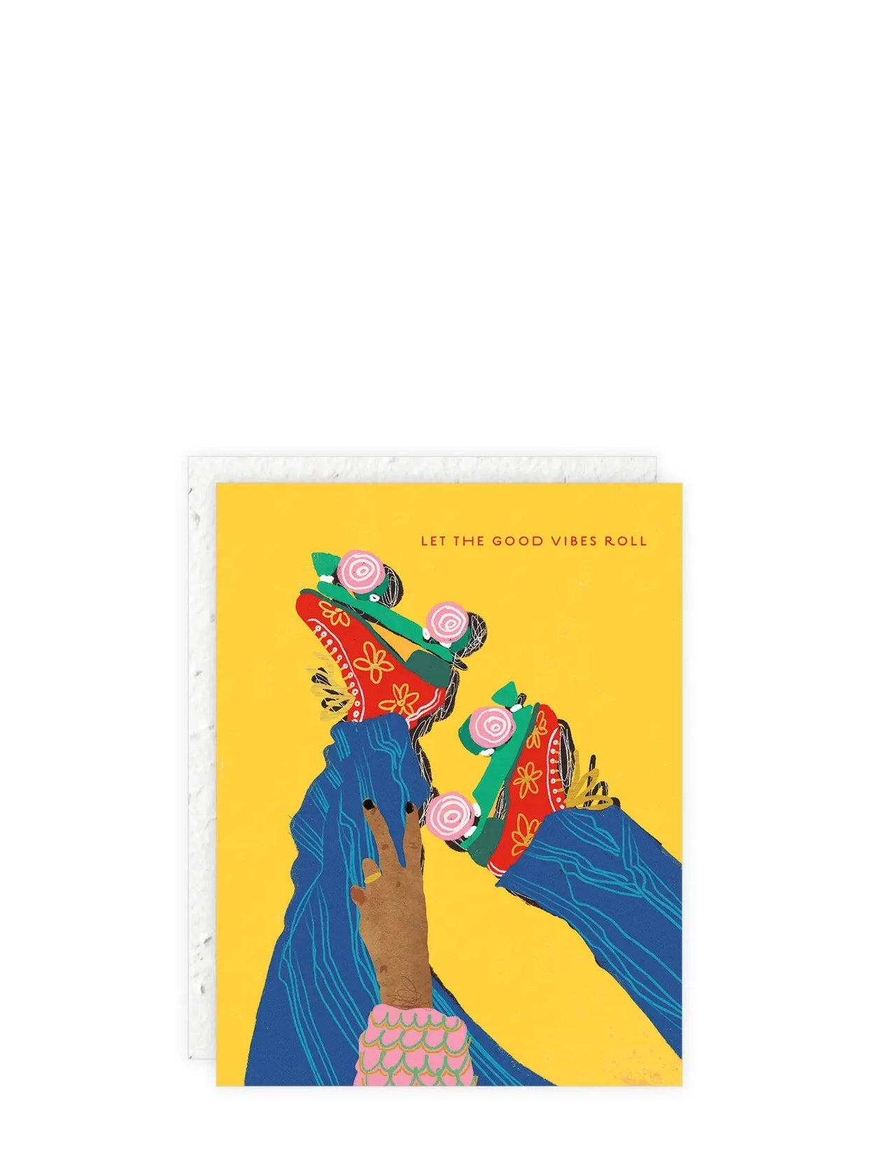 Roller Skates, encouragement card (plantable envelope)