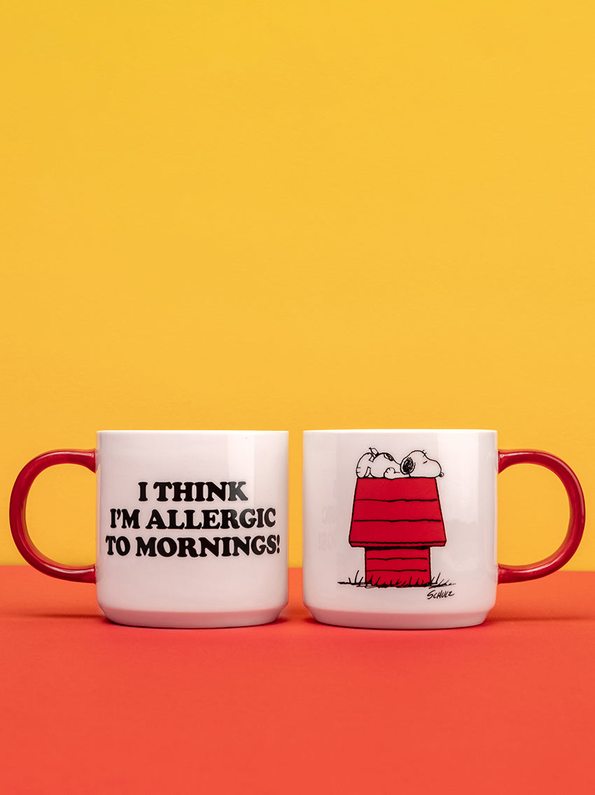 Peanuts Mug, Allergic To Mornings