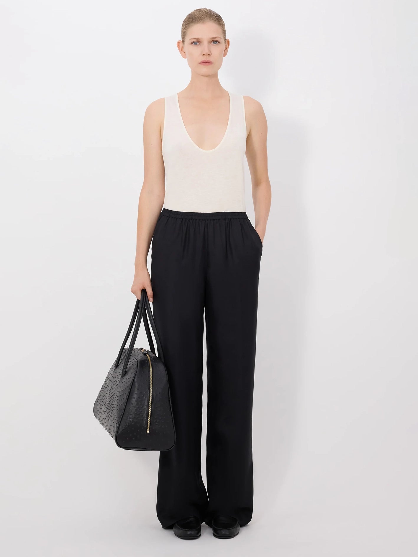 Alera LDS Silk twill trousers, black