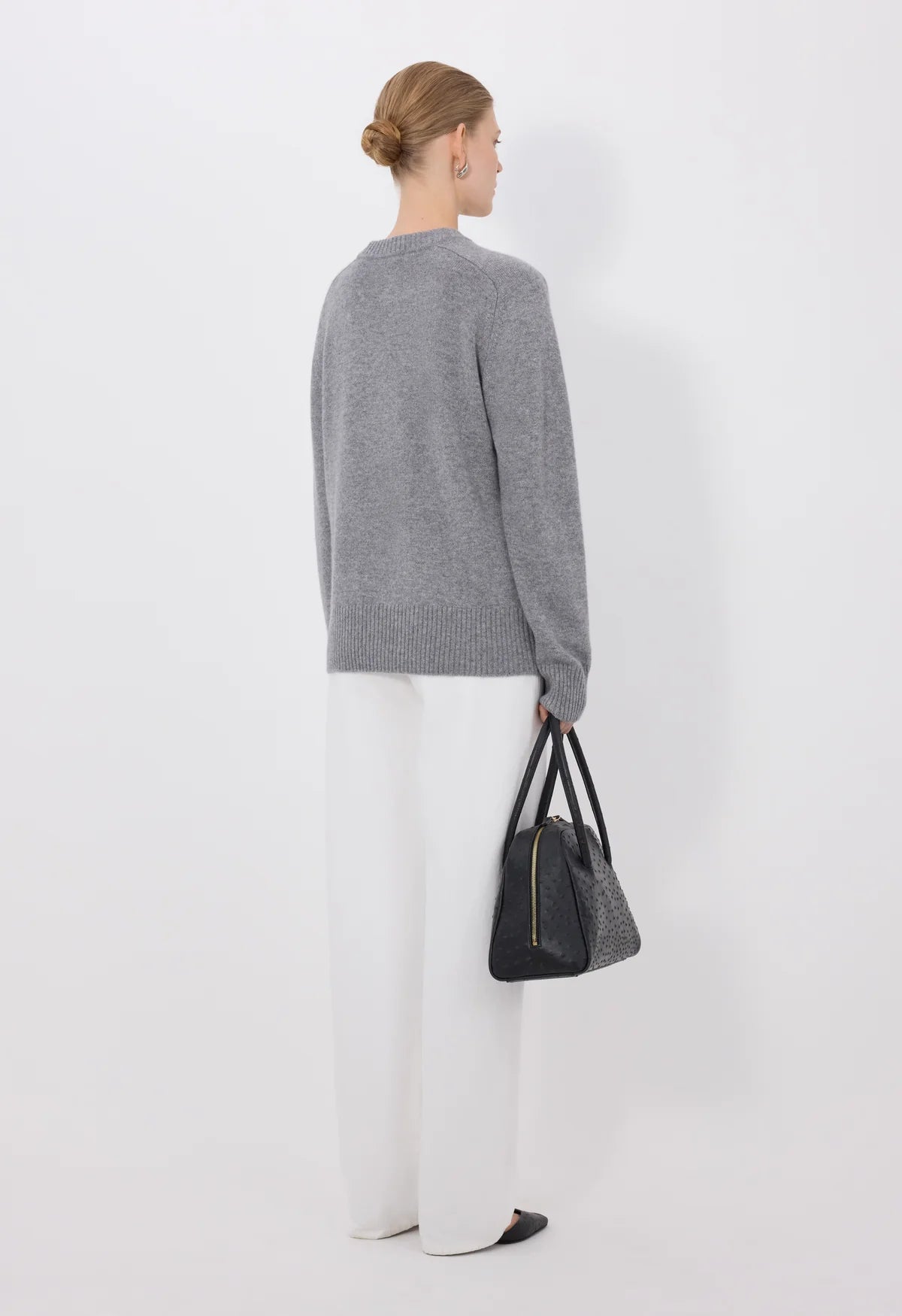 Baltra Lds Cashmere sweater, Heather Grey