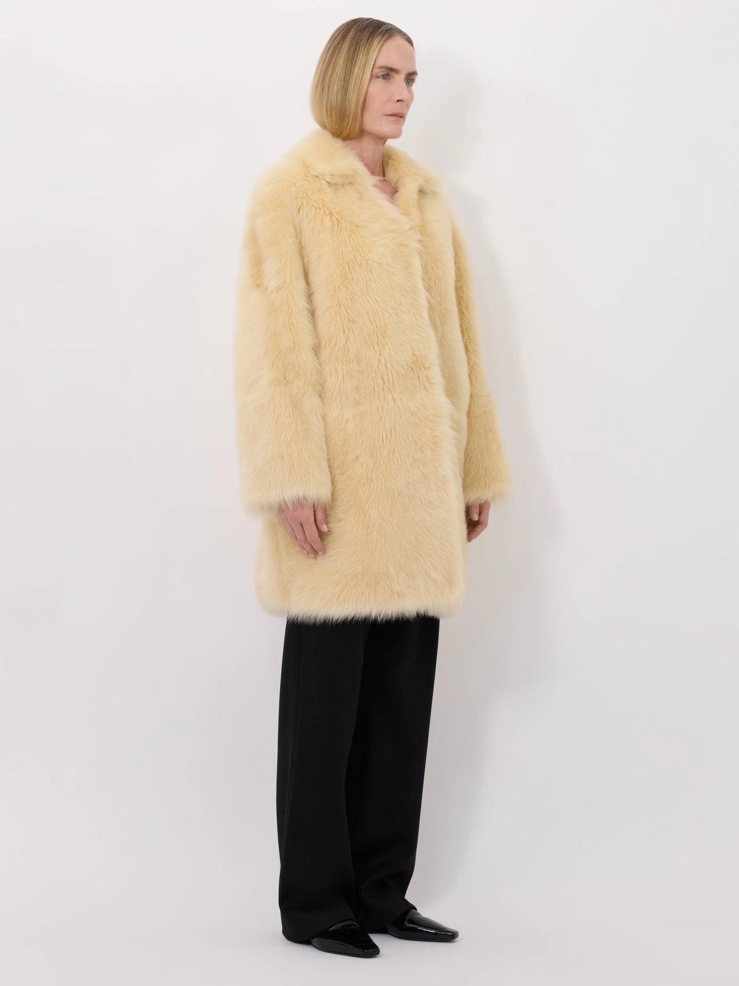 Ruben fur coat, ivory