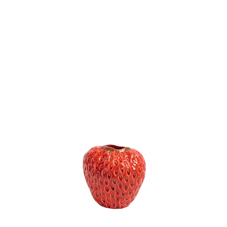 Strawberry vase, red (12x12cm)