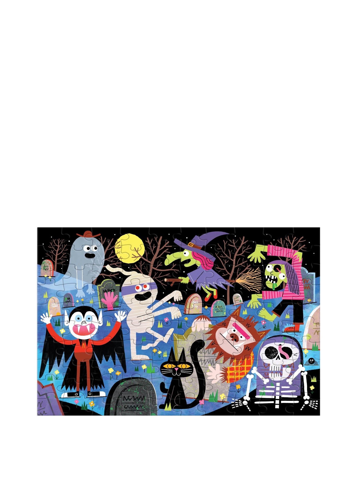 Haunted graveyard glow-in-the-dark puzzle (100 pieces)