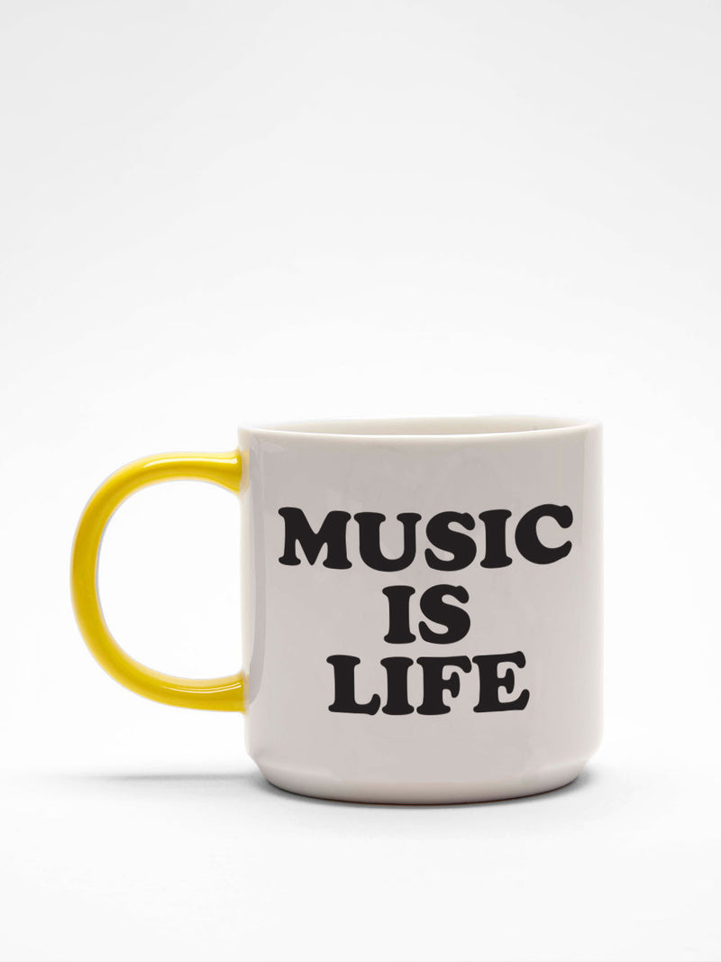 Music is life Snoopy Peanuts mug