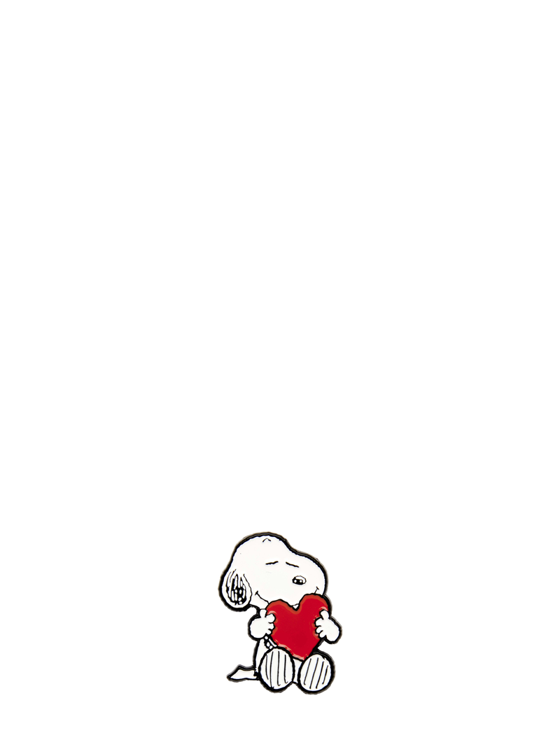Give hugs Peanuts pin, heart