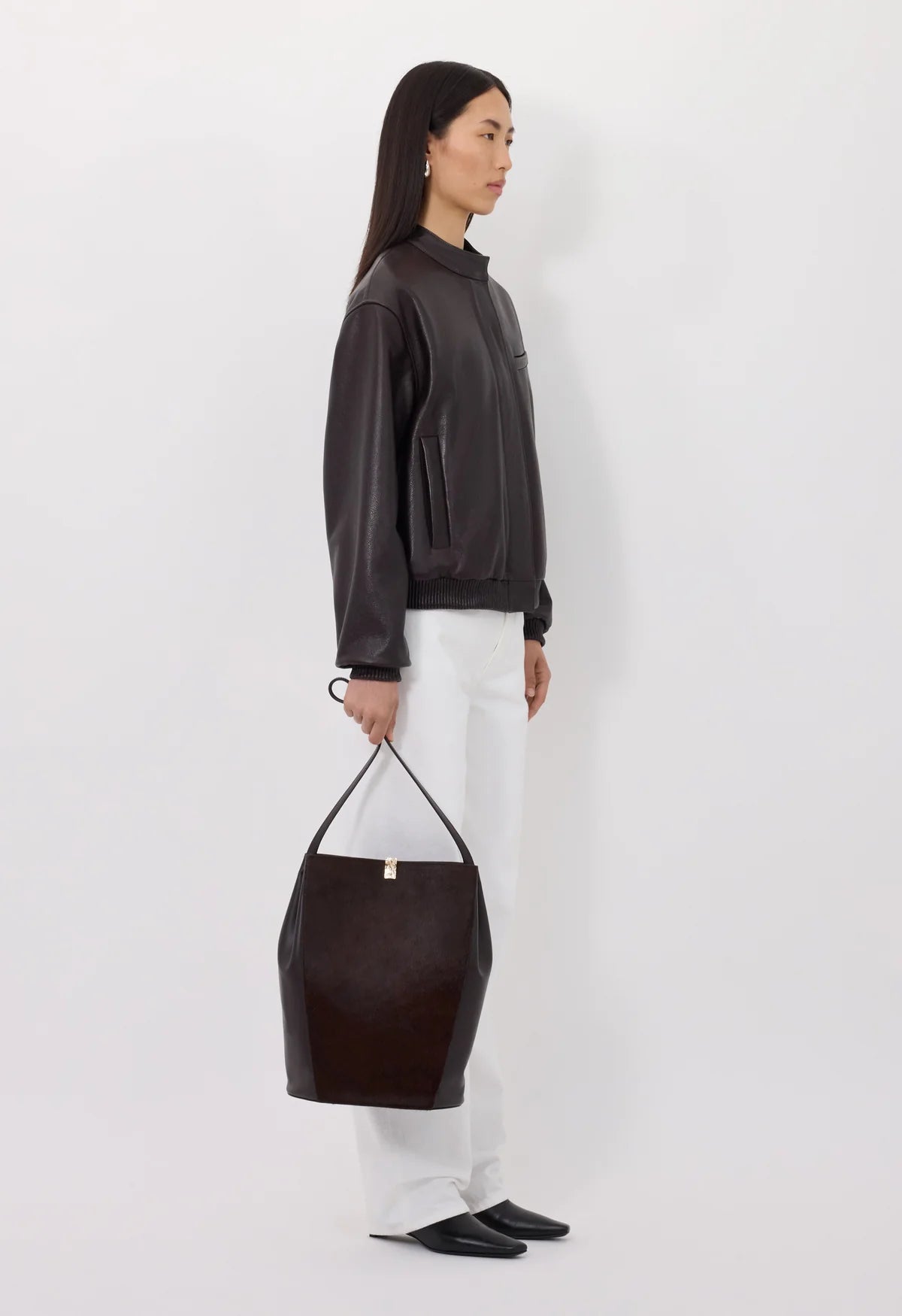 Marlow leather bomber jacket
