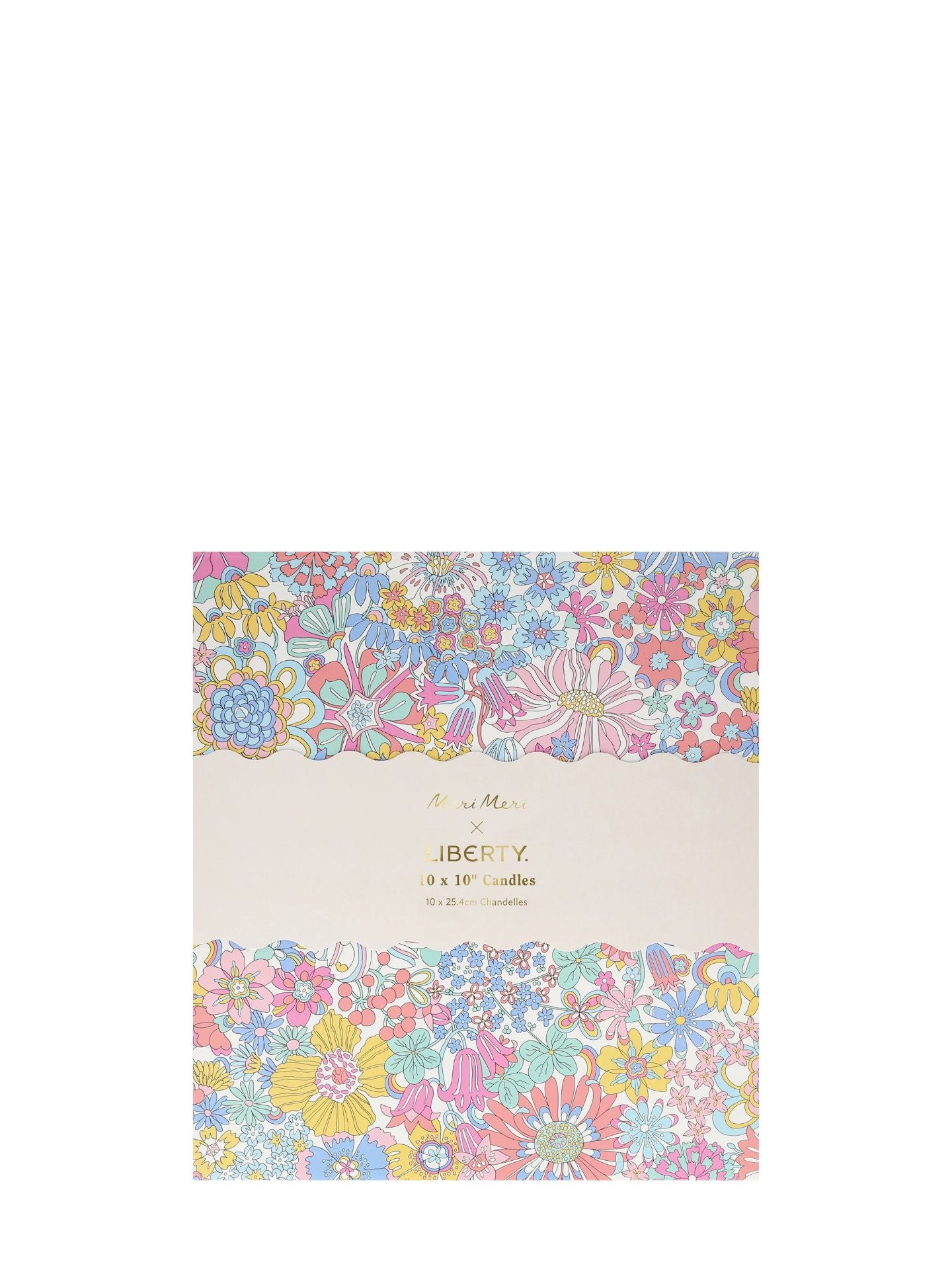 Meri Meri x Liberty rainbowgarden candle gift box