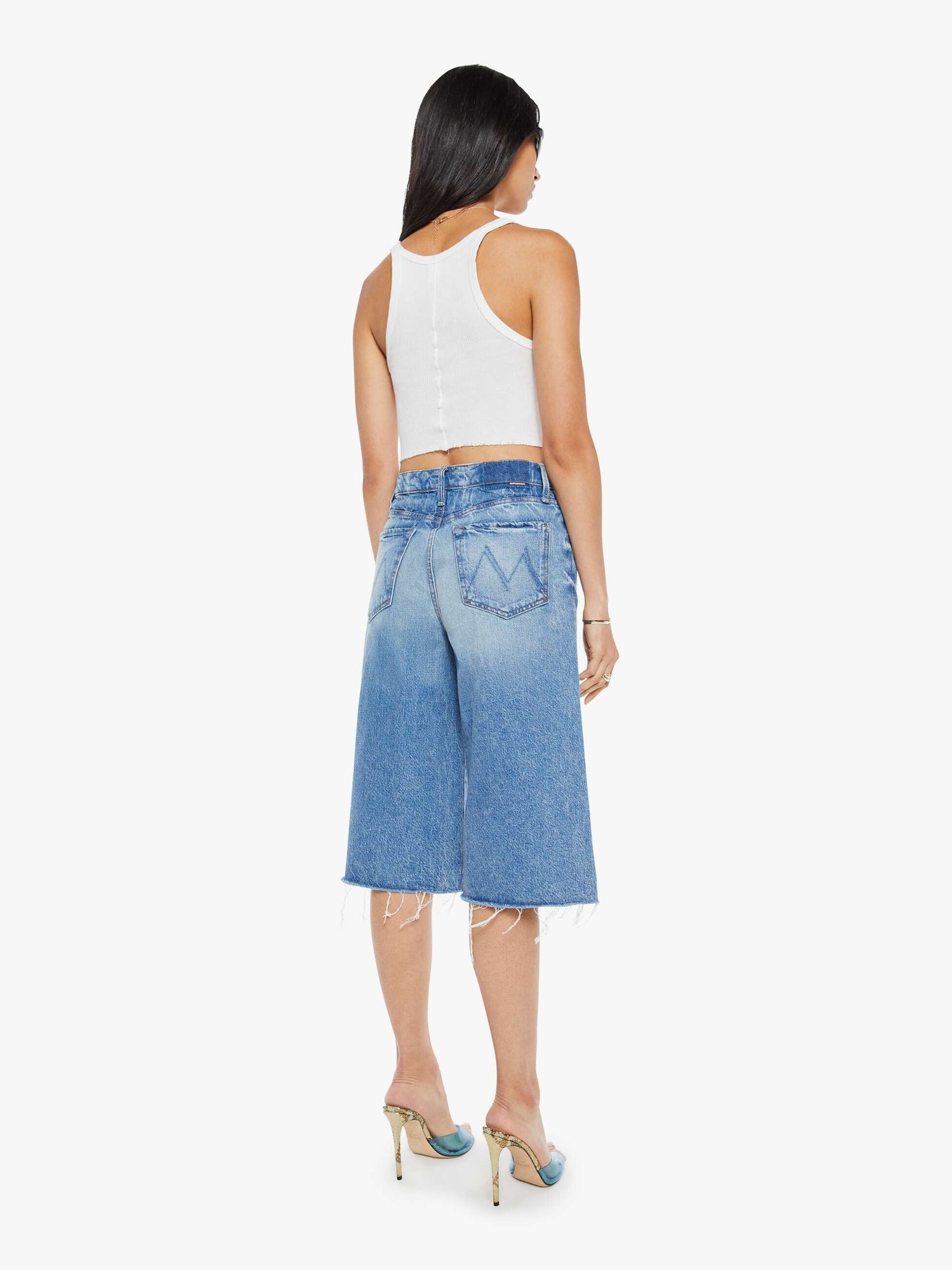 Whole lot fray denim shorts, 'wipeout' wash