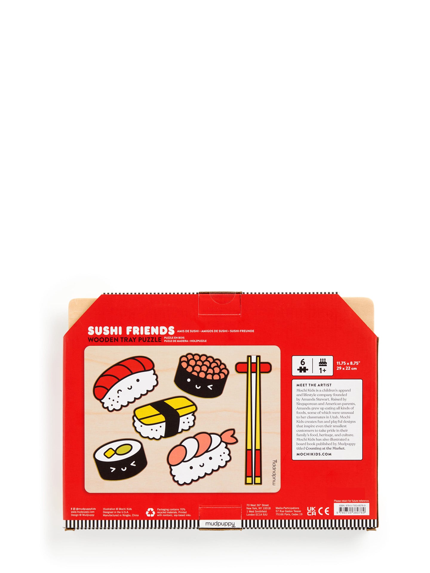 Sushi friends wooden tray puzzle