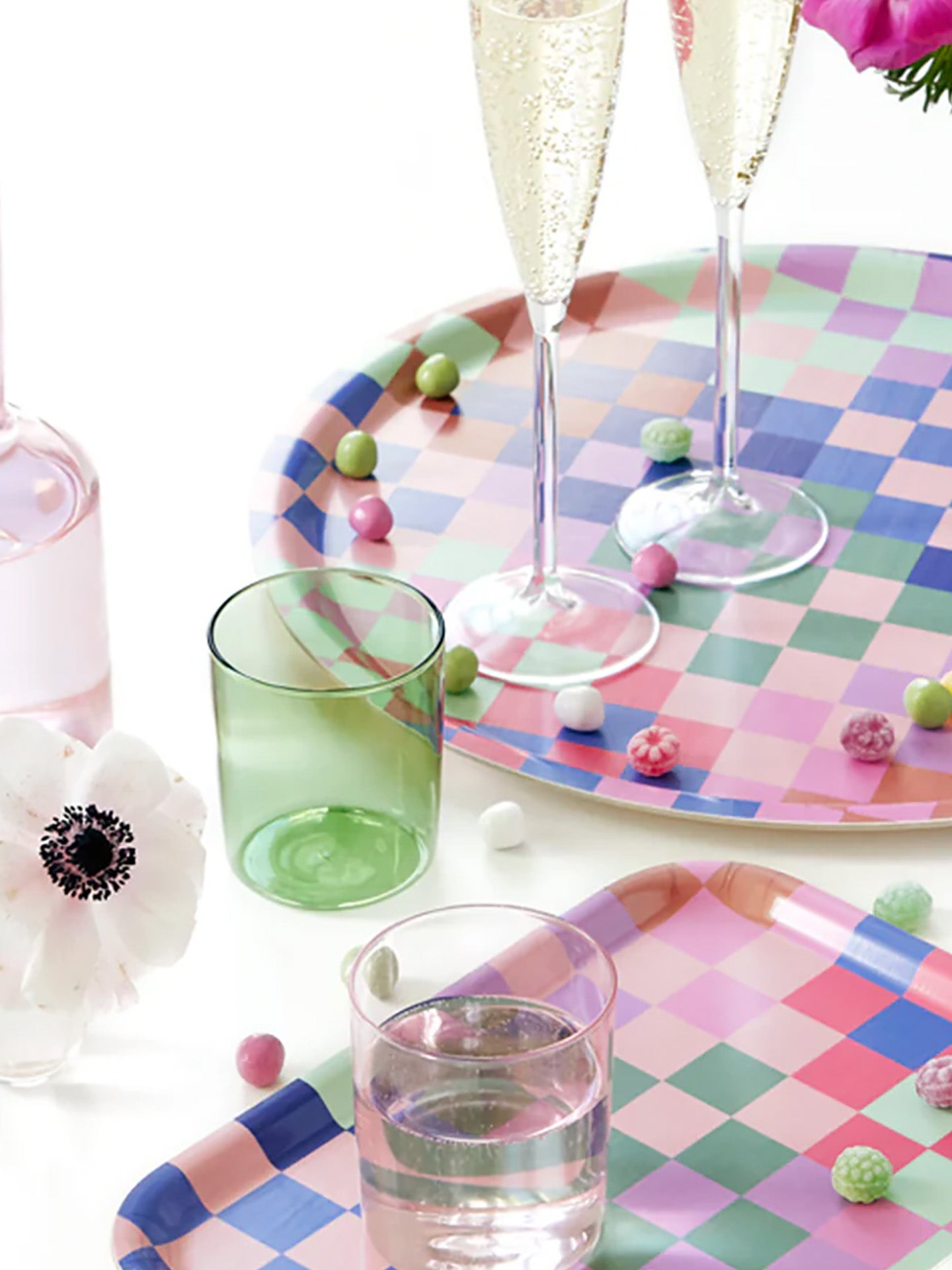 Multicolor CHECKER Rectangular Serving Tray (27x20 cm)