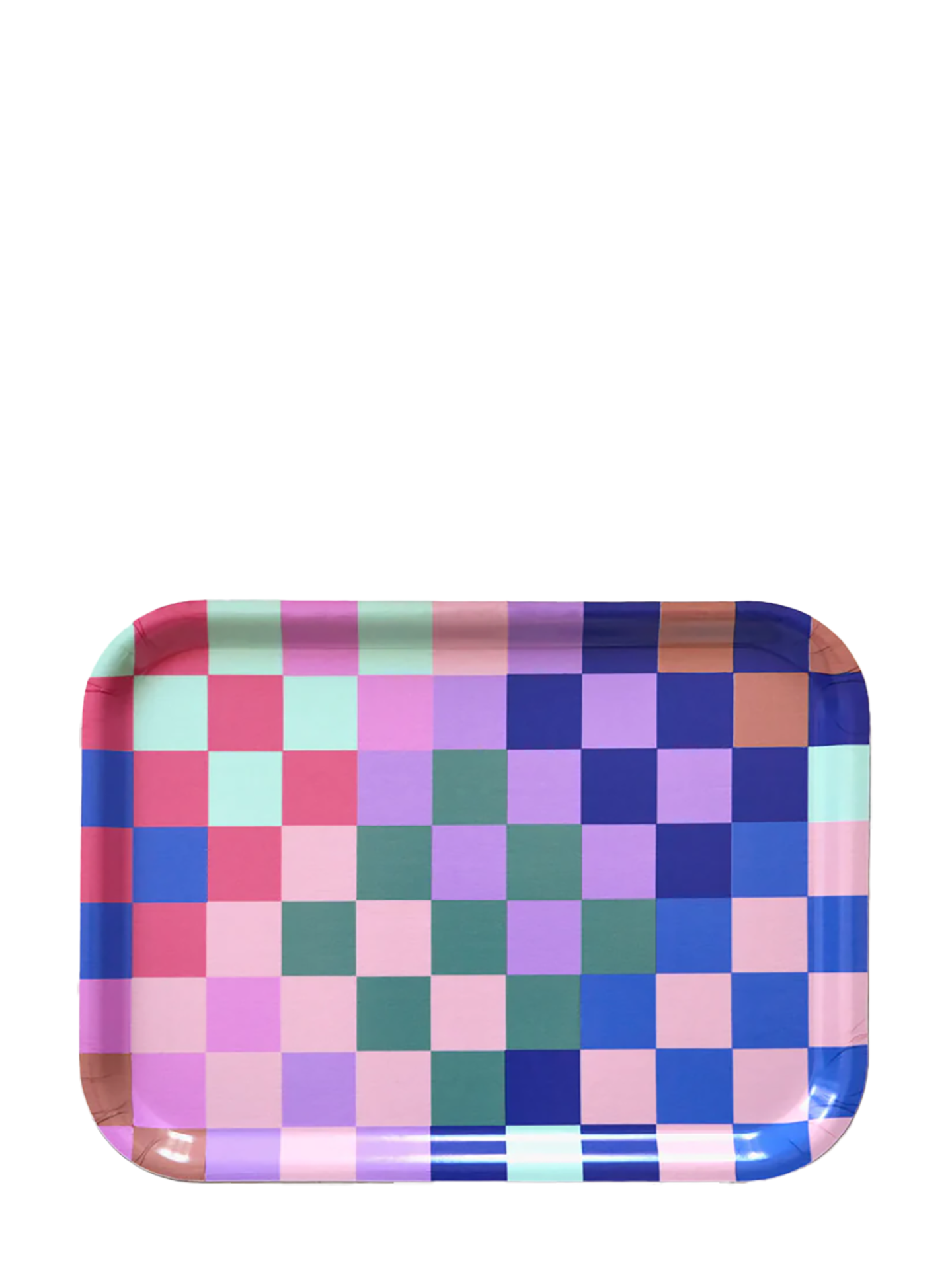 Multicolor CHECKER Rectangular Serving Tray (27x20 cm)