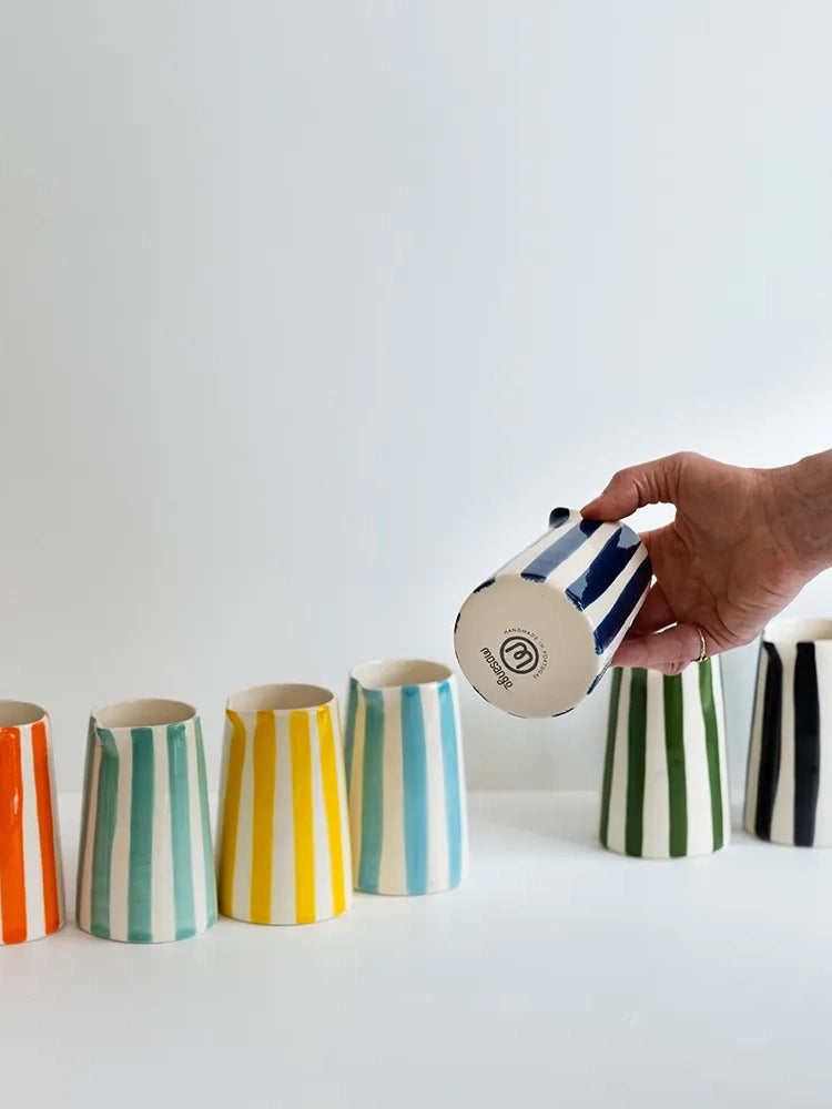 Candy stripe creamer, graphite grey