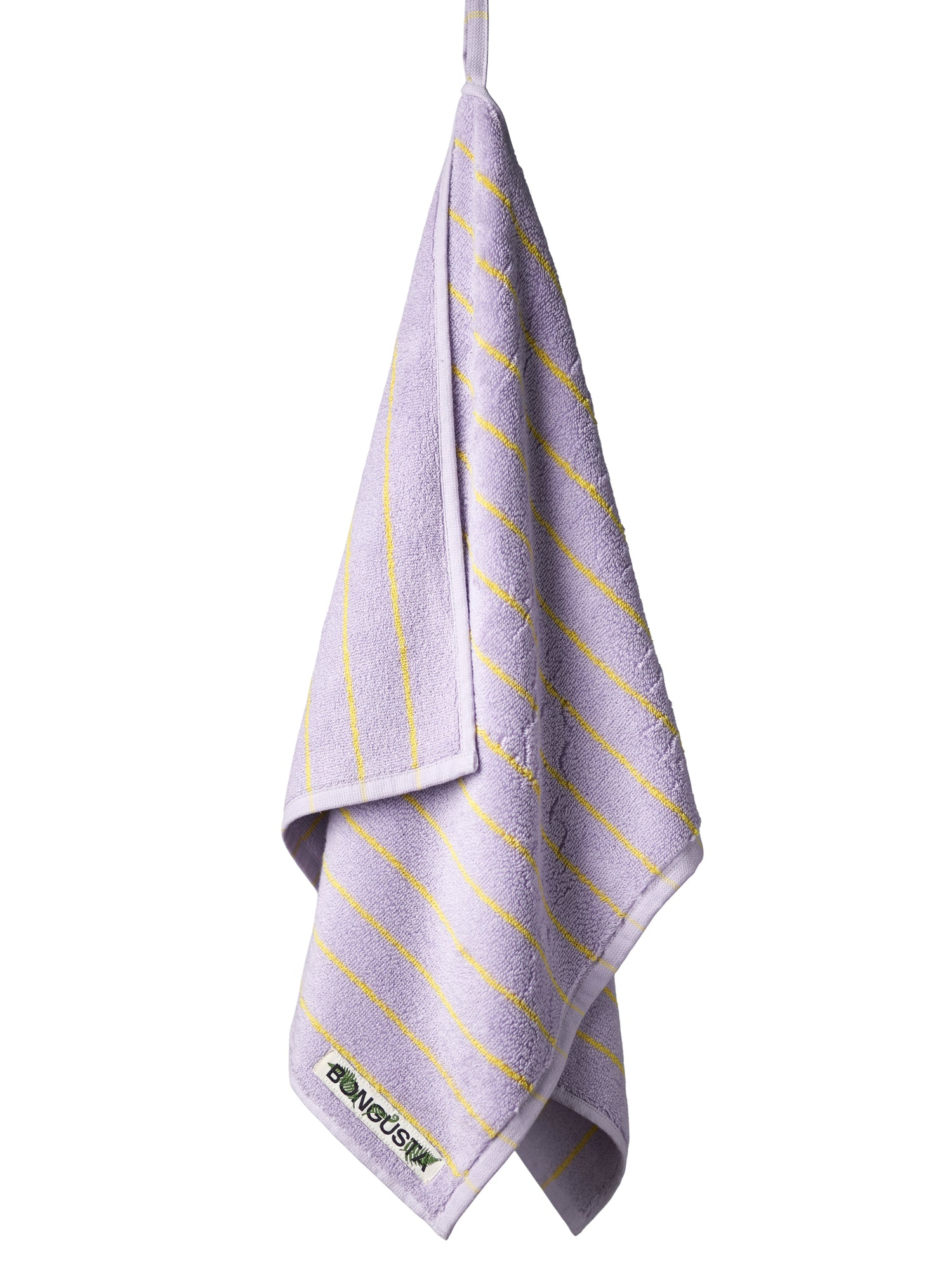 Naram guest towels, lilac & neon yellow