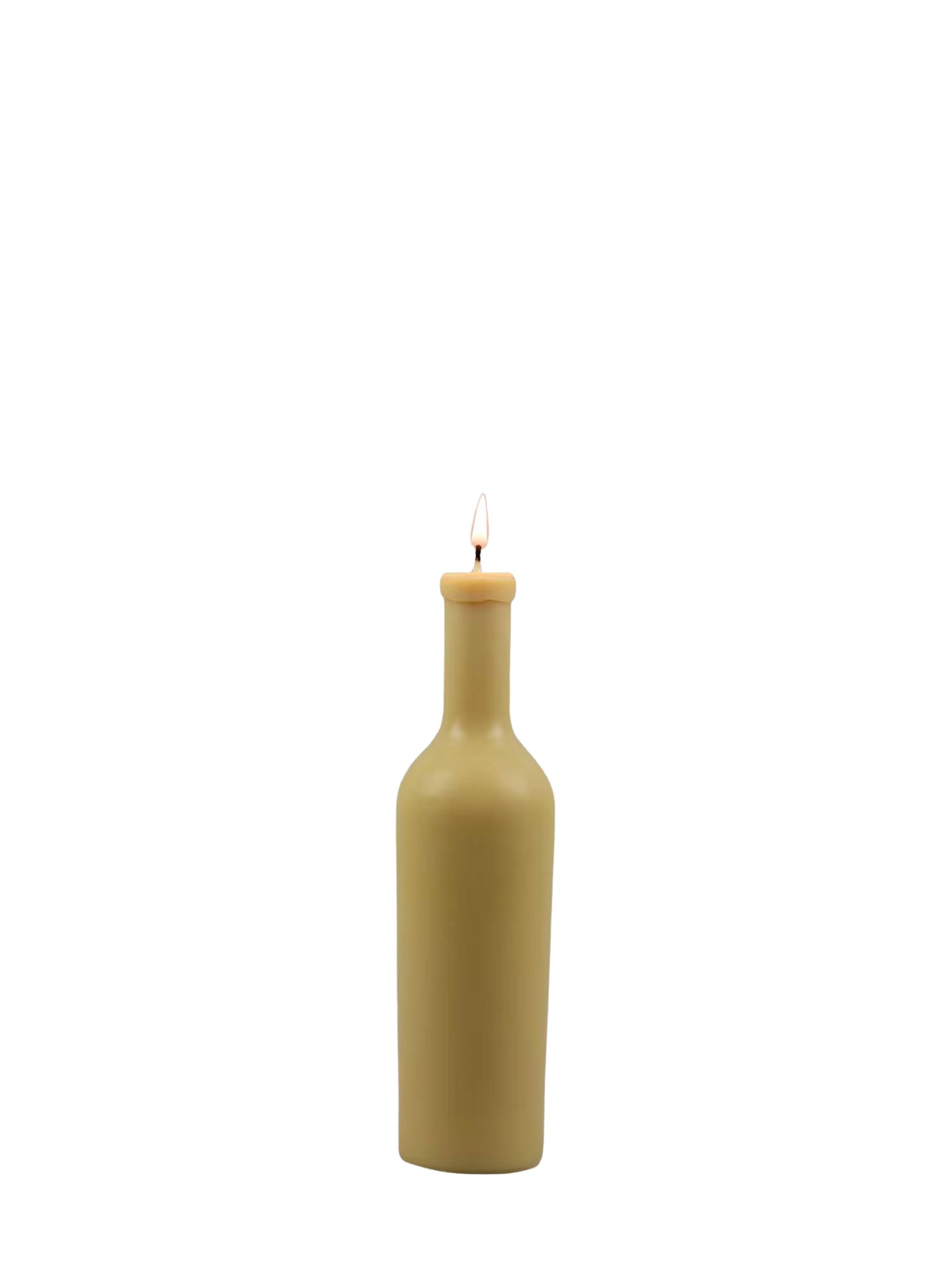 Old fashion bottle shape beeswax candle