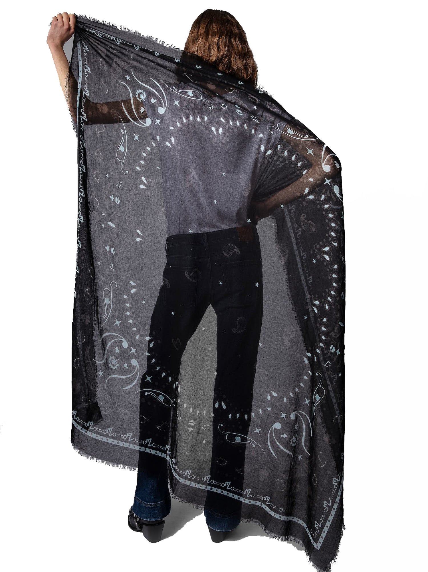Delta organic cotton bandana scarf, black