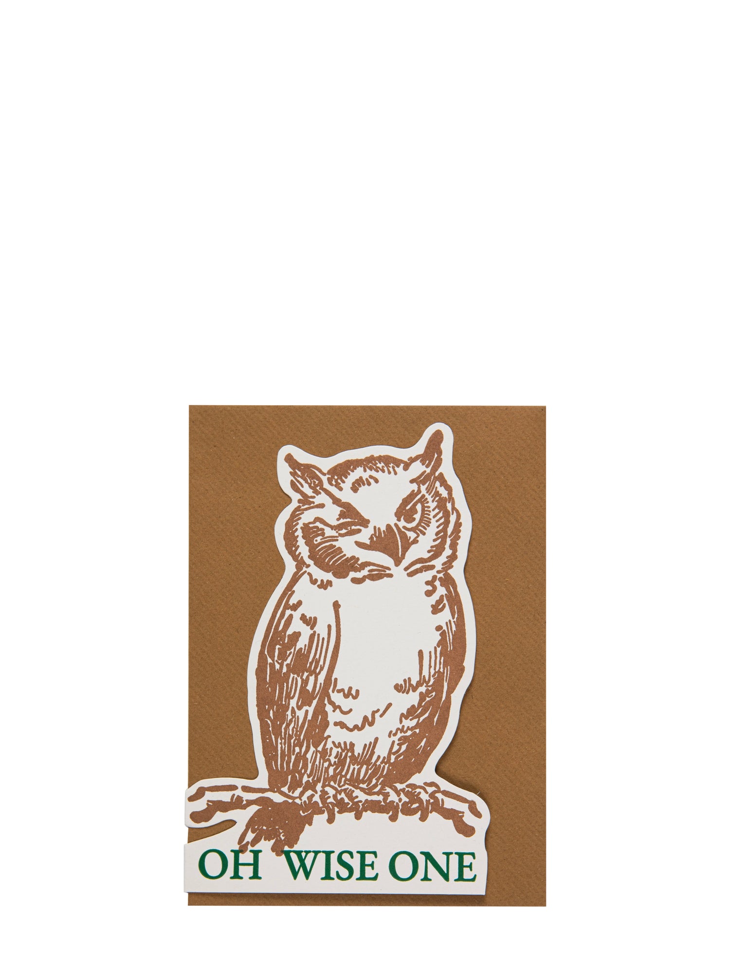 Oh wise one! owl-shaped, graduation card