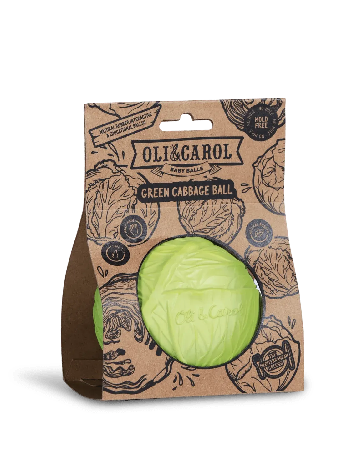 Green cabbage educational baby ball