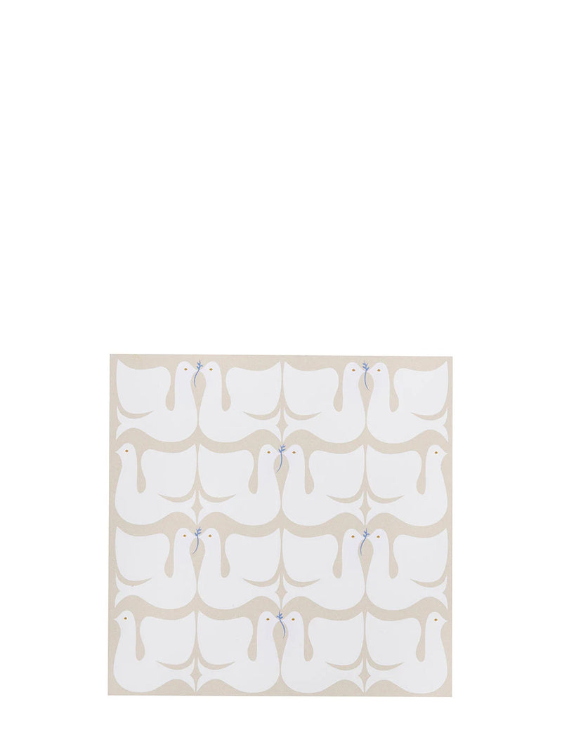 Doves dinner paper napkins, off-white (20 x 20 cm)