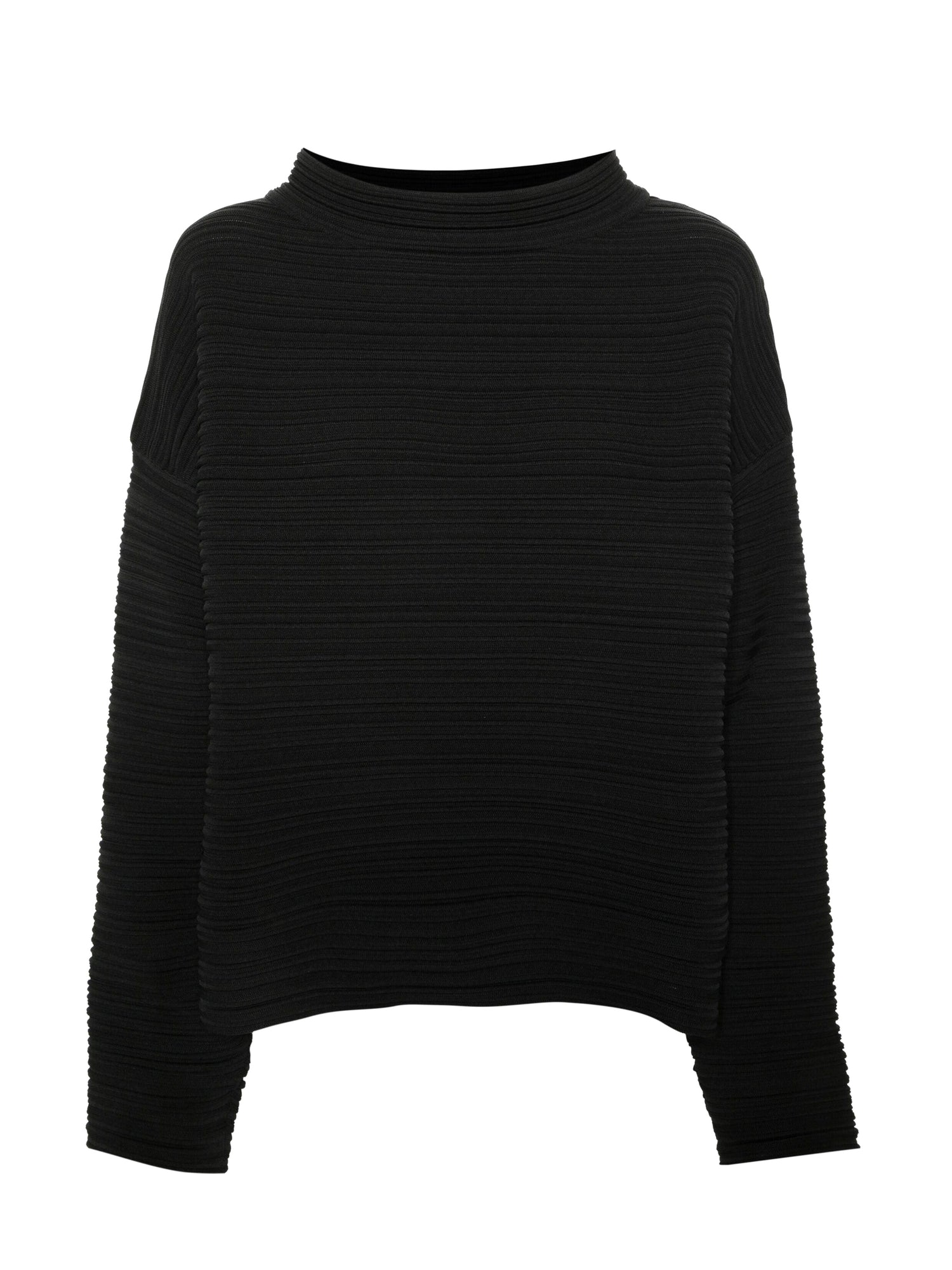 Pleated sweater, black