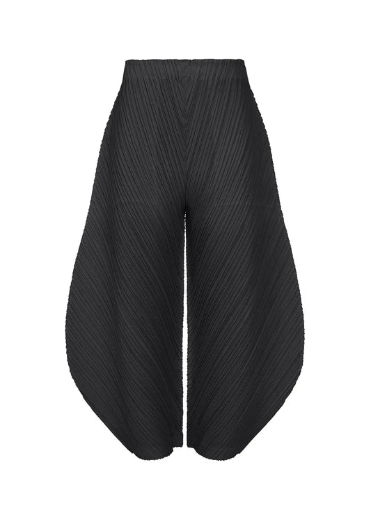Irregular-cut thicker pants, black