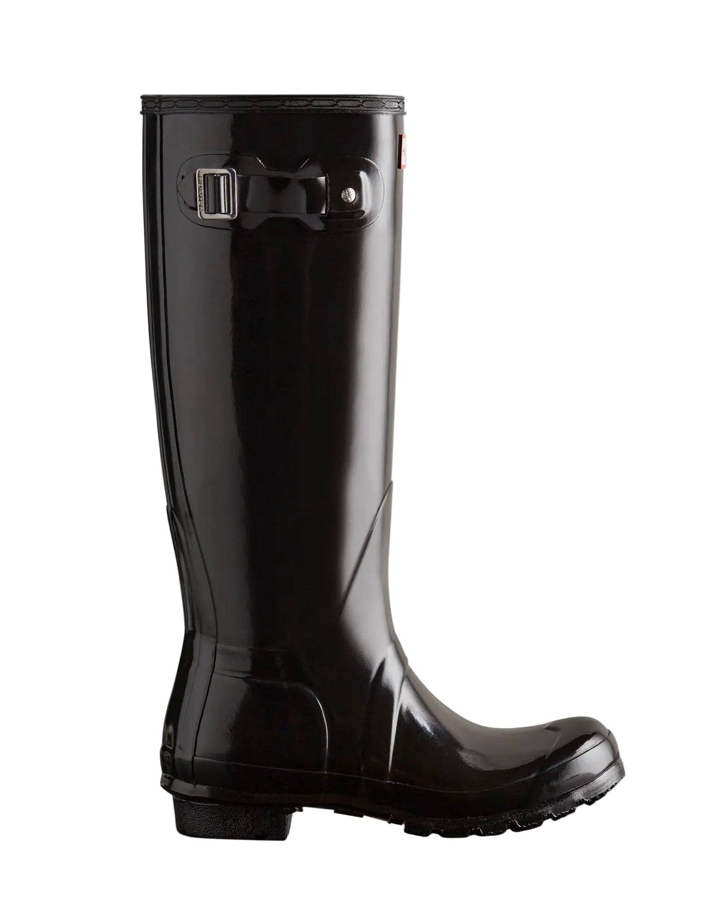 Women's original tall gloss rubber boot, black