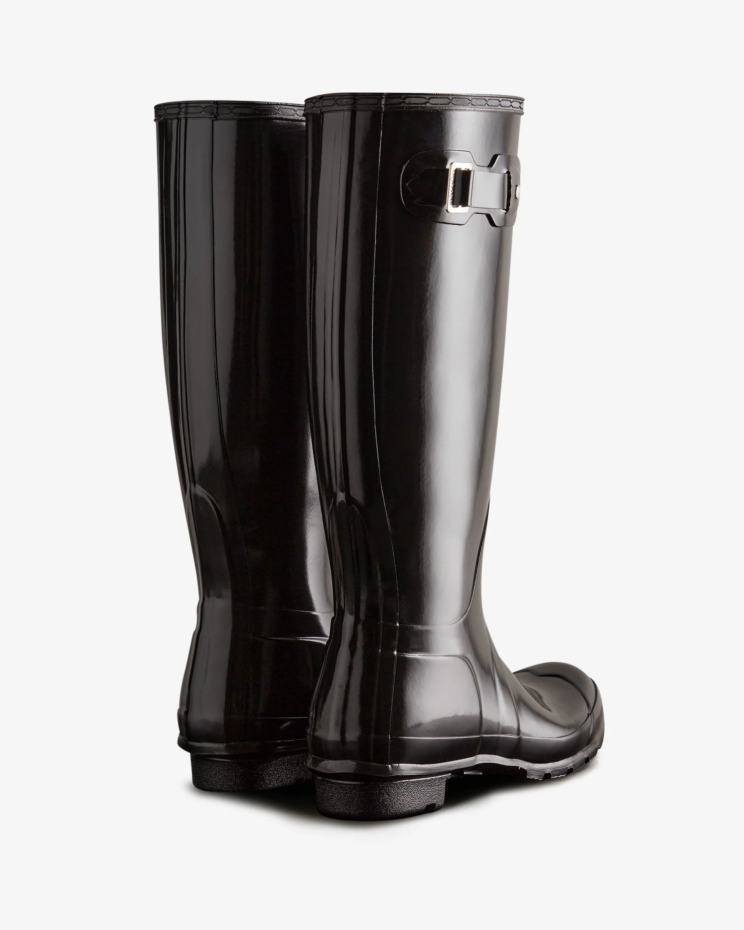 Women's original tall gloss rubber boot, black