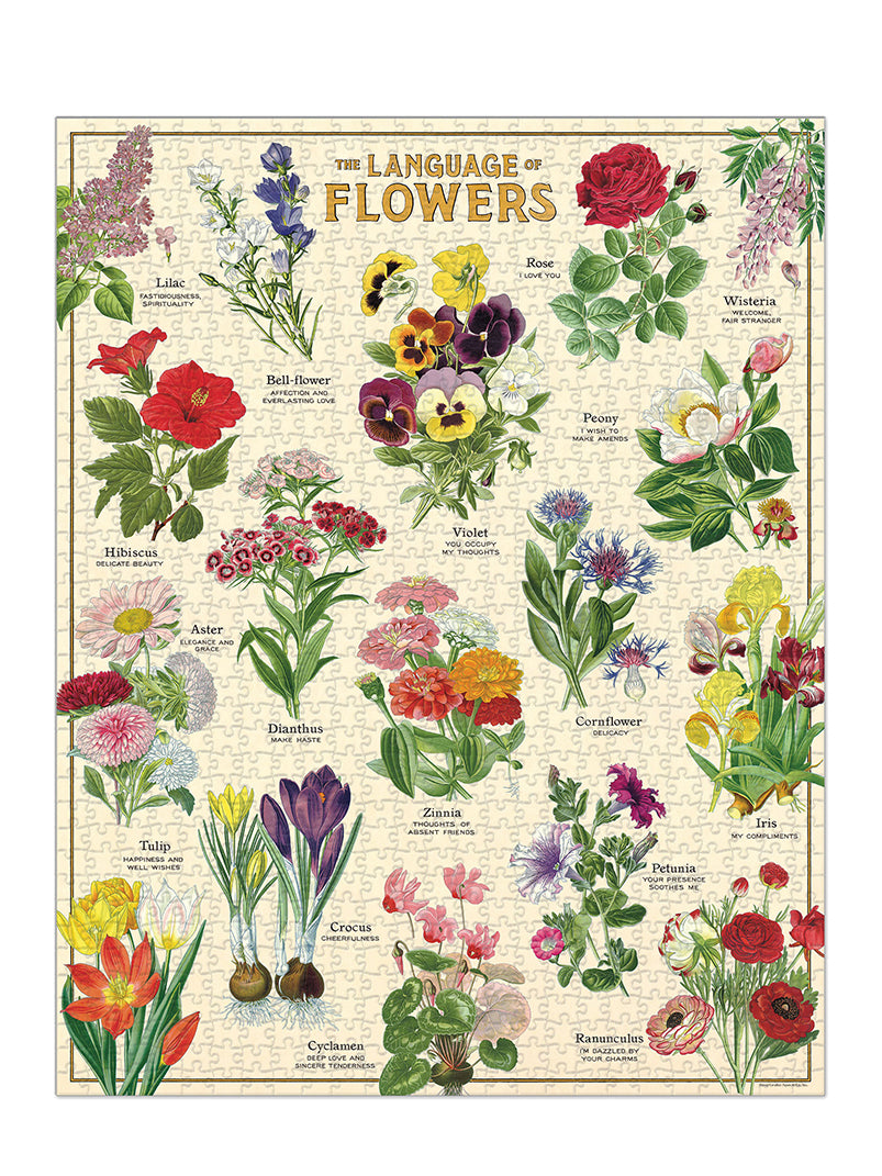 Language of flowers vintage puzzle (1000 pieces)