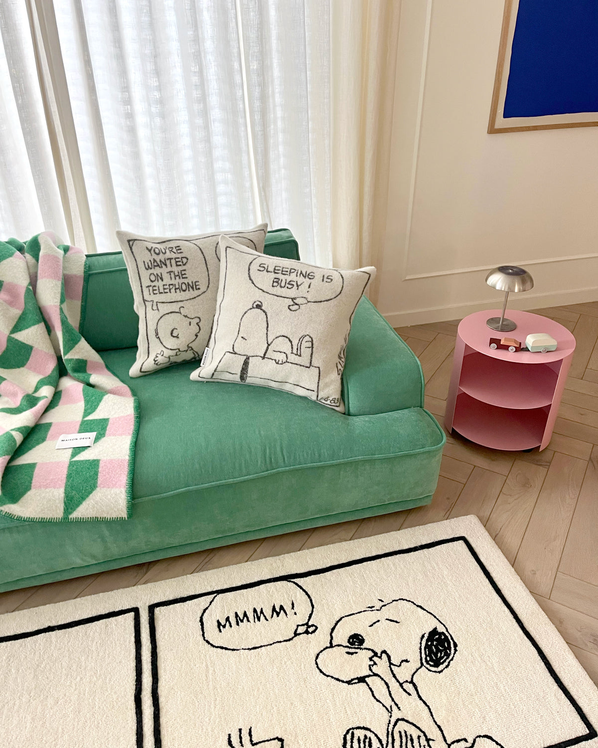 Peanuts cushion cover set Busy (set of 2)