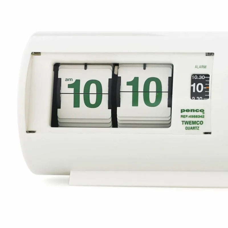 Desk flip clock, white