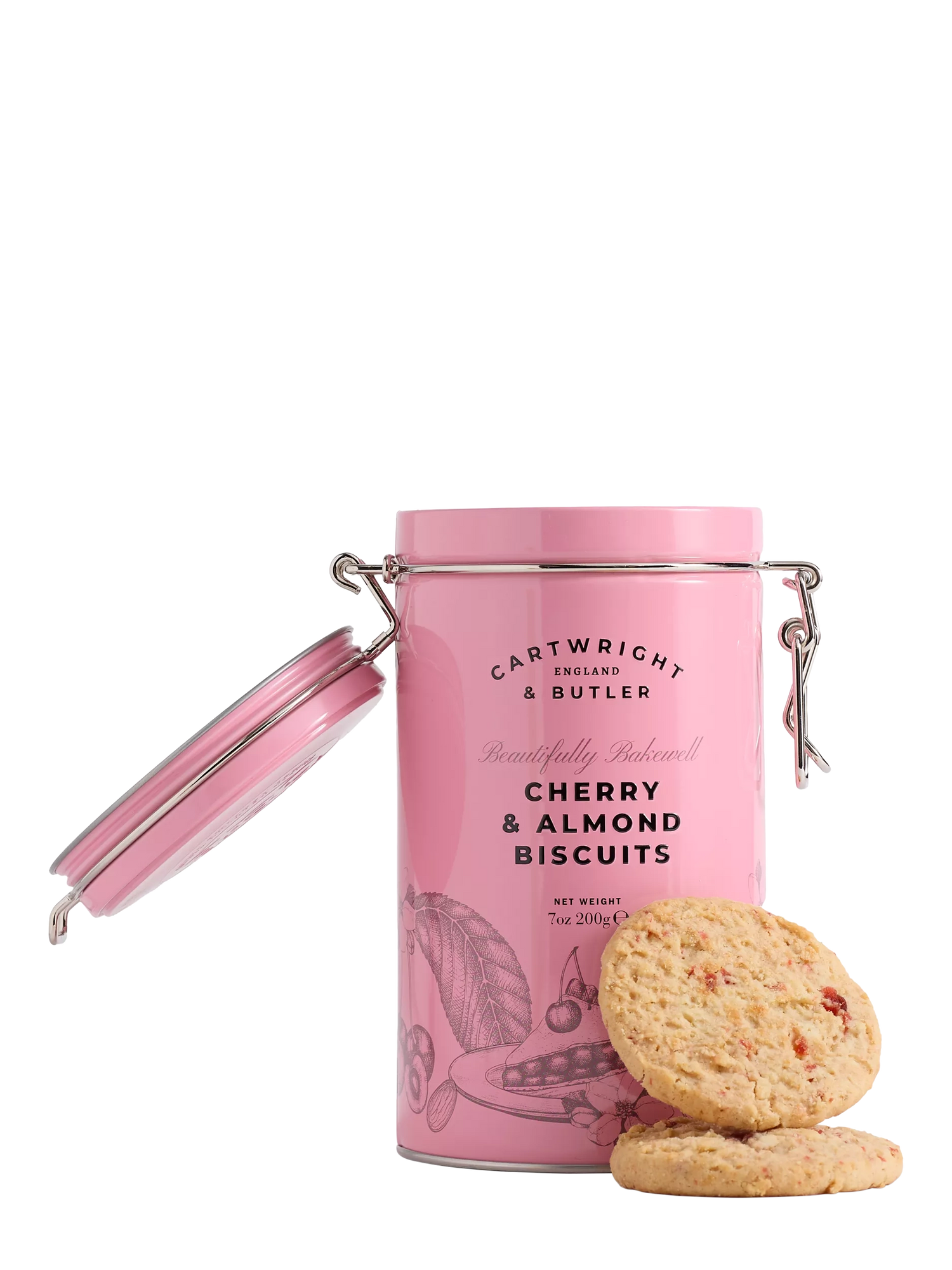 Pink Biscuit Tin Cherry & Almond (200g)