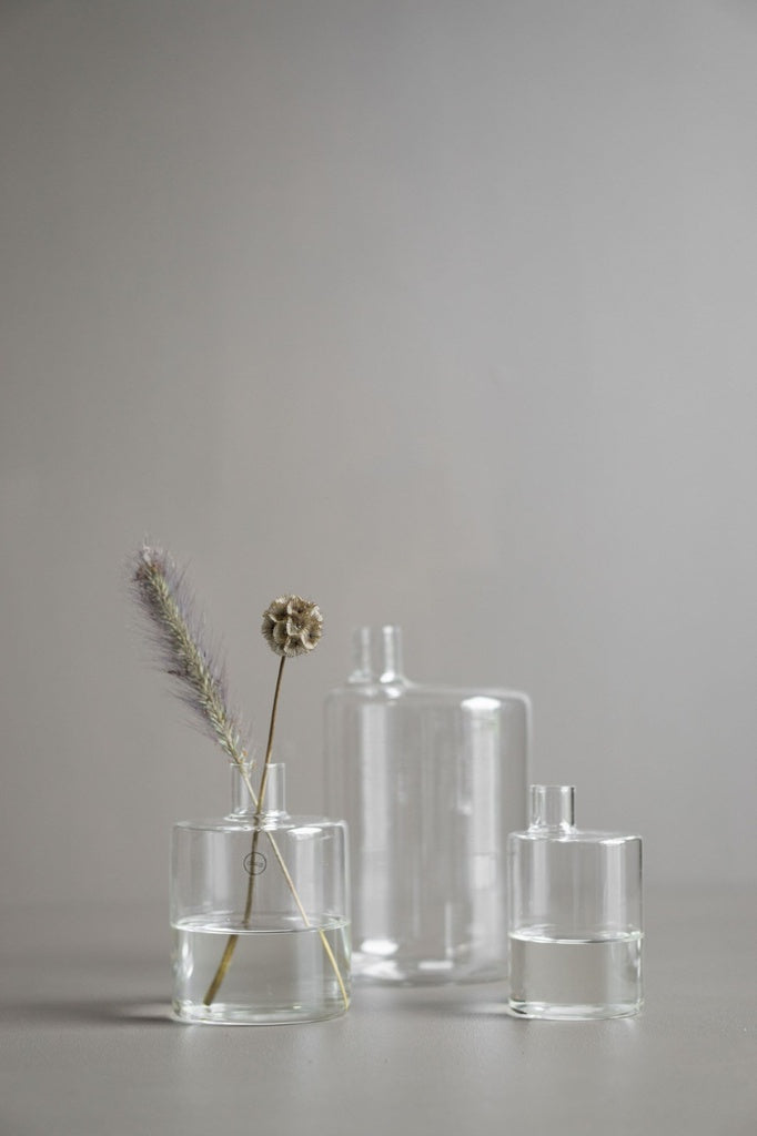 Pipe large vase, clear