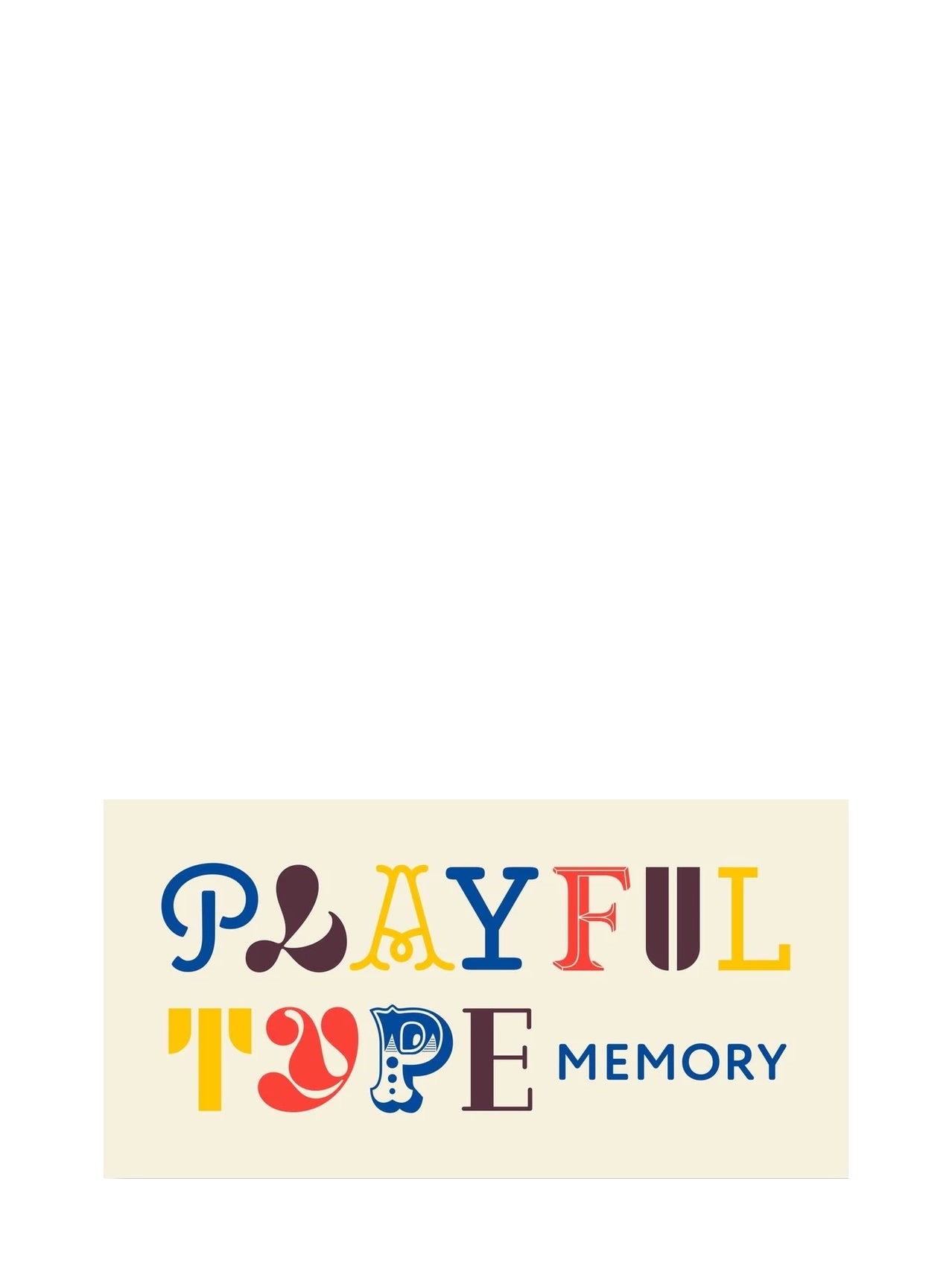 Playful Type memory game
