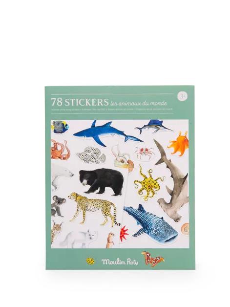Animal Stickers 78-set, Tout autour du monde