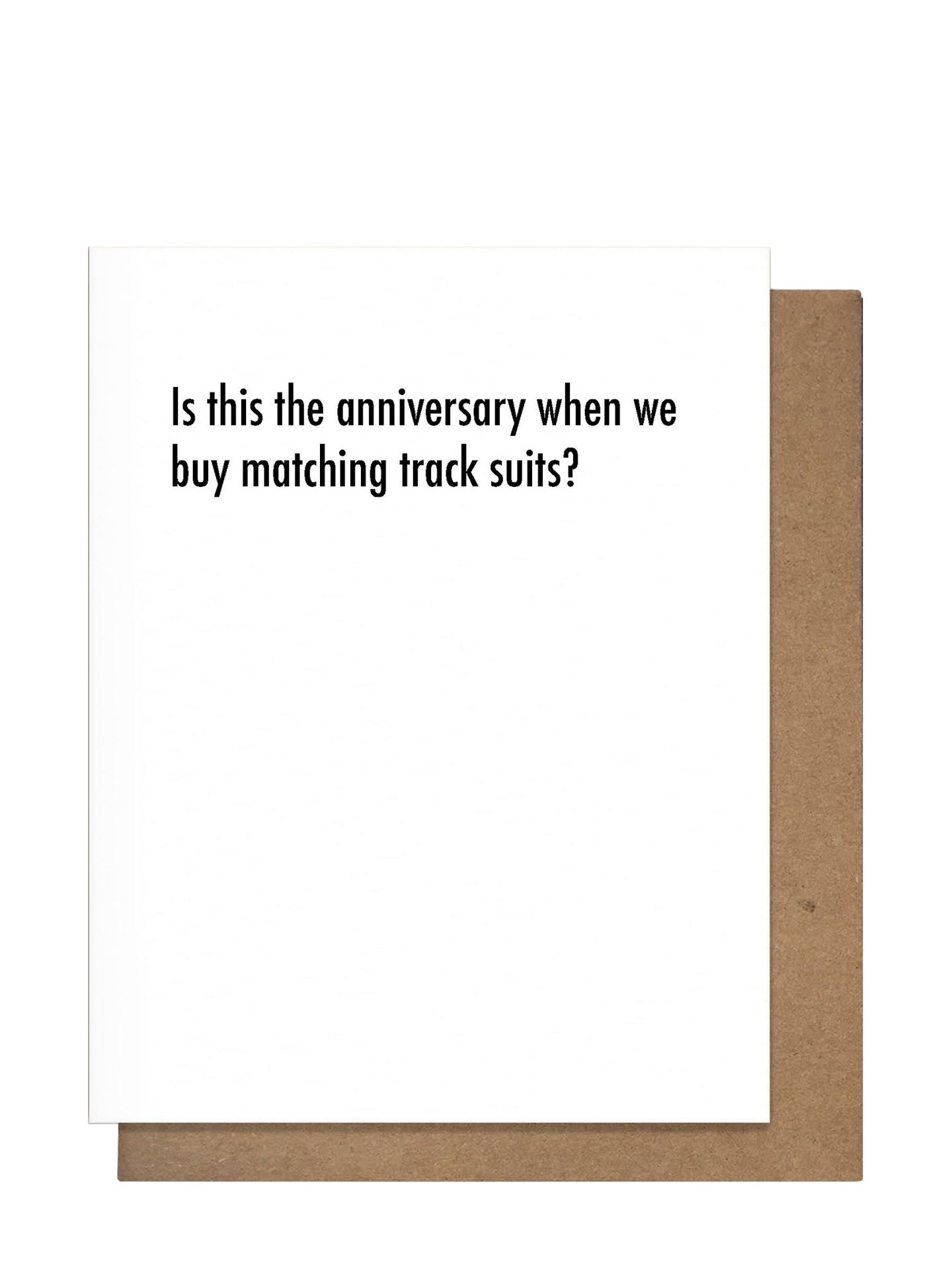 Get Matching Track Suits Anniversary Card