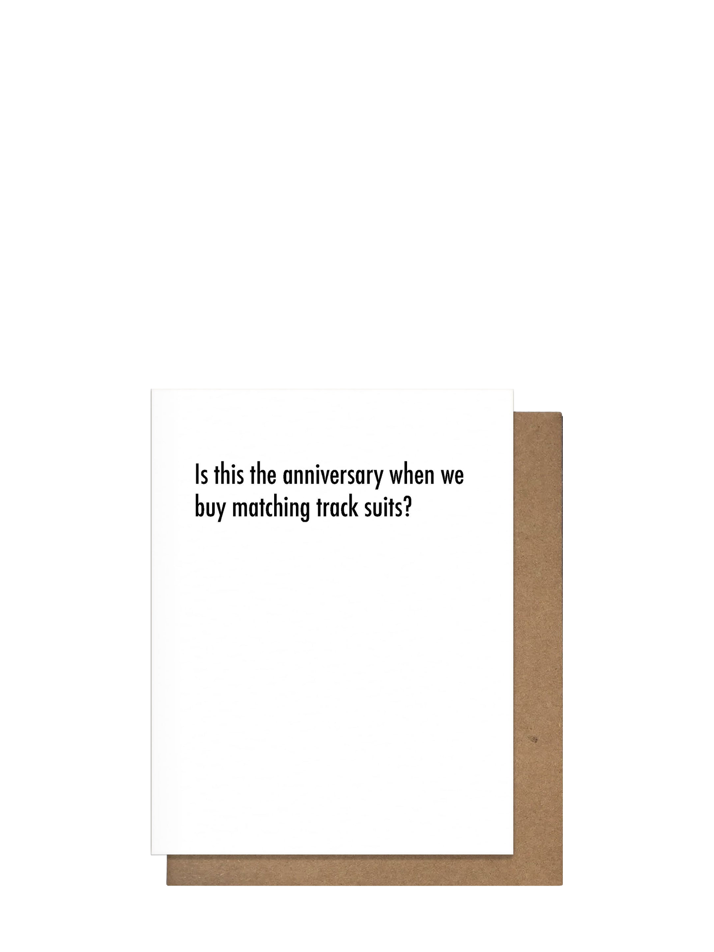 Get Matching Track Suits Anniversary Card
