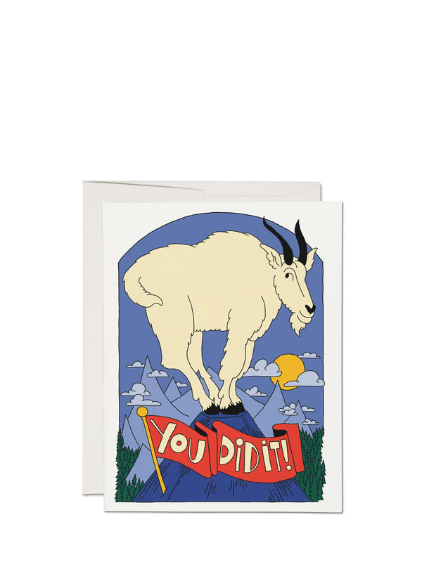 Proud Goat, congratulations greeting card