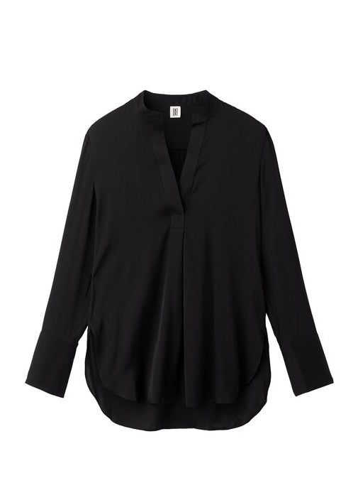 Mabillon silk shirt, black