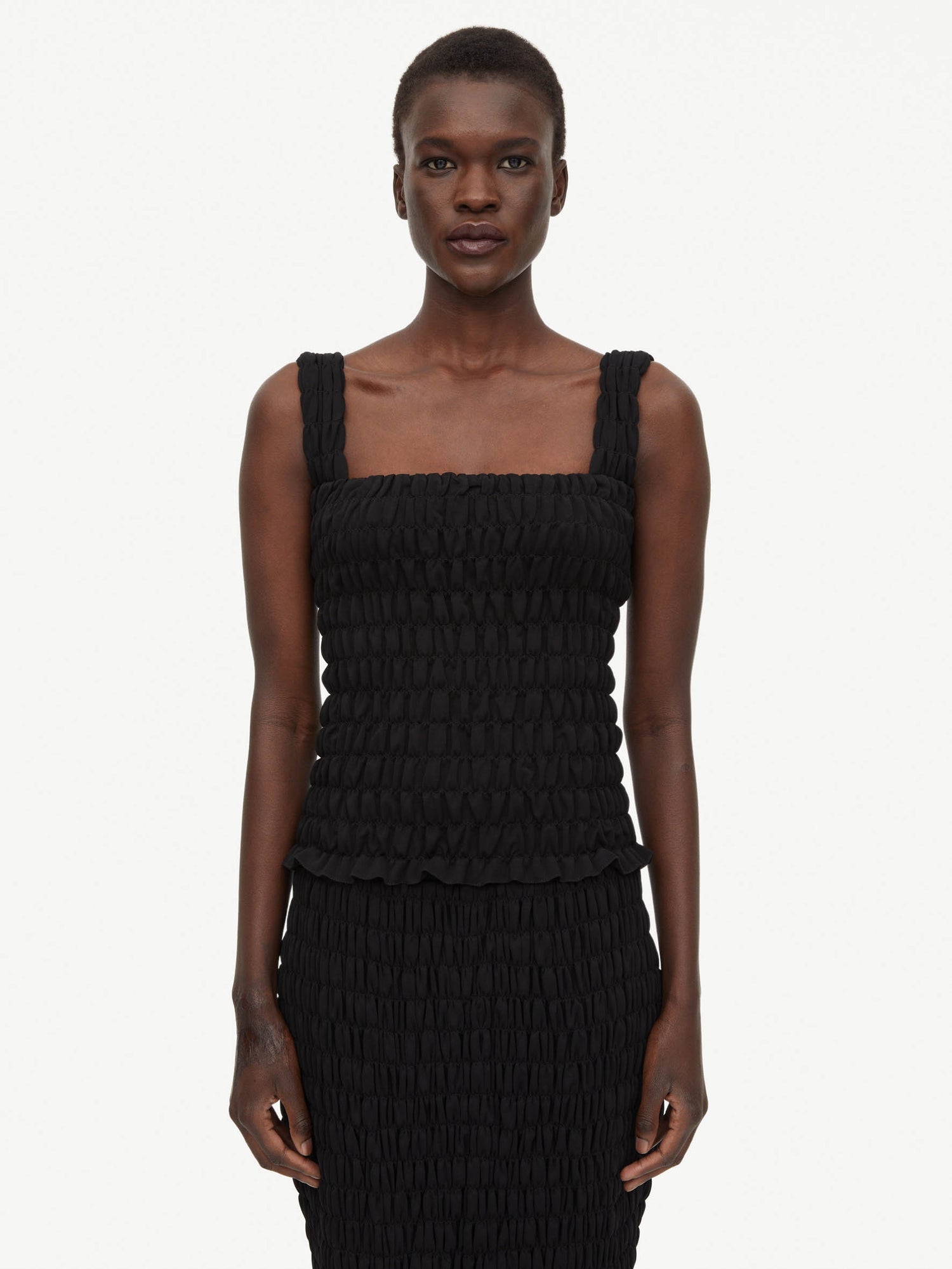 Elnaz shirred top by Malene Birger. Sold by My o My Helsinki.