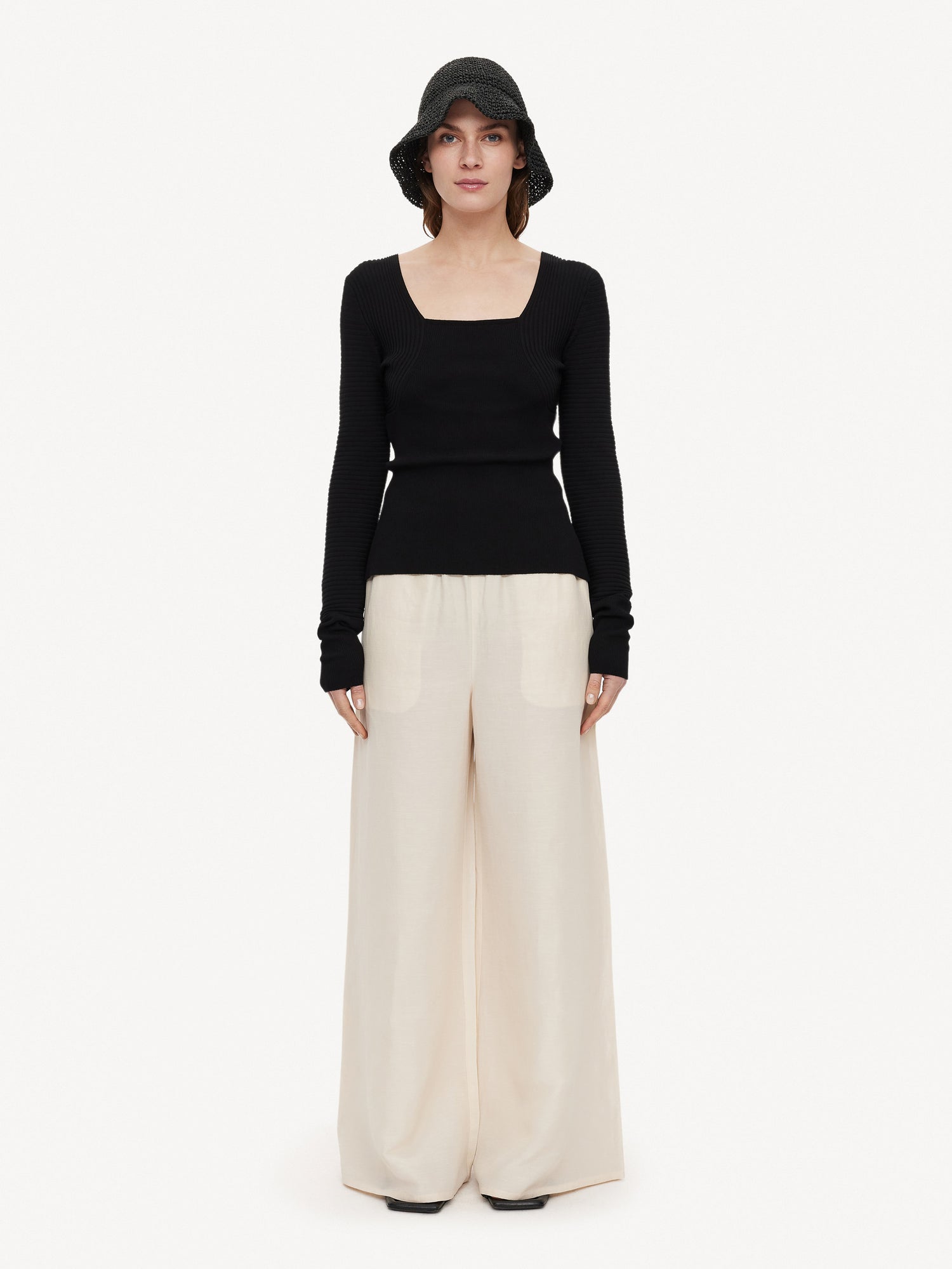 Wide leg linen trousers, Malene Birger