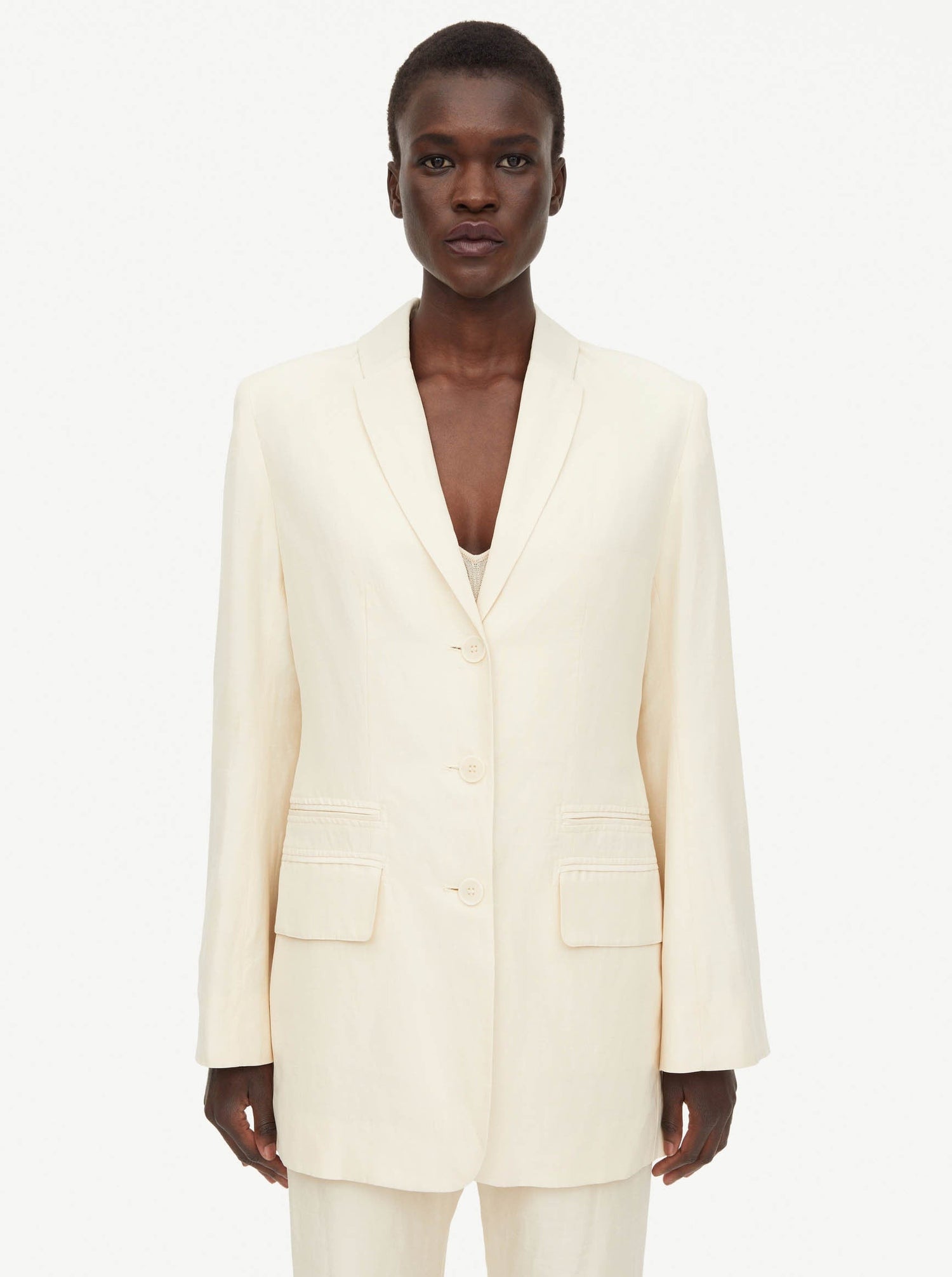 Porter blazer, pearl