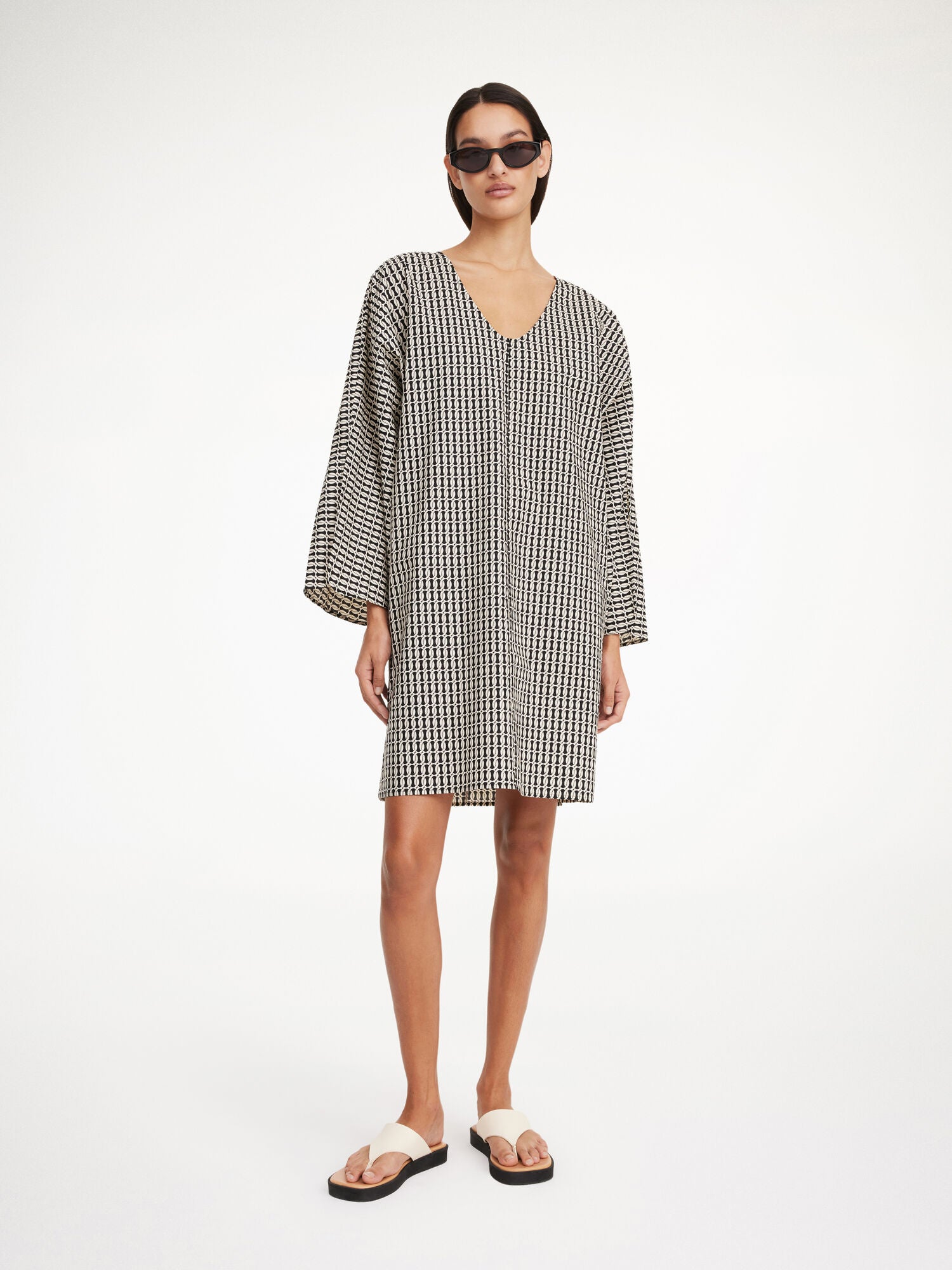Ceila dress, black monogram
