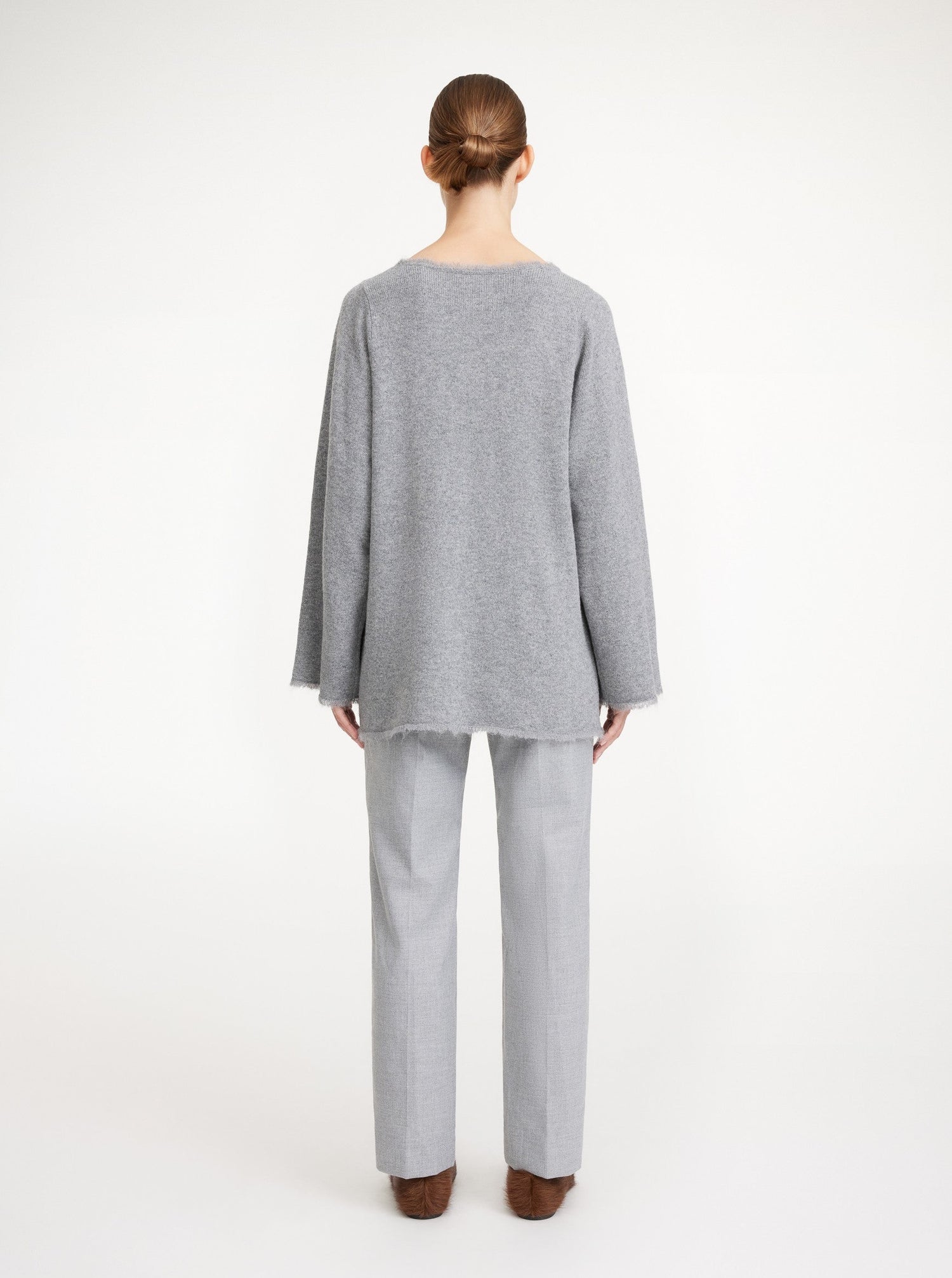 LUISE knitted sweater, grey