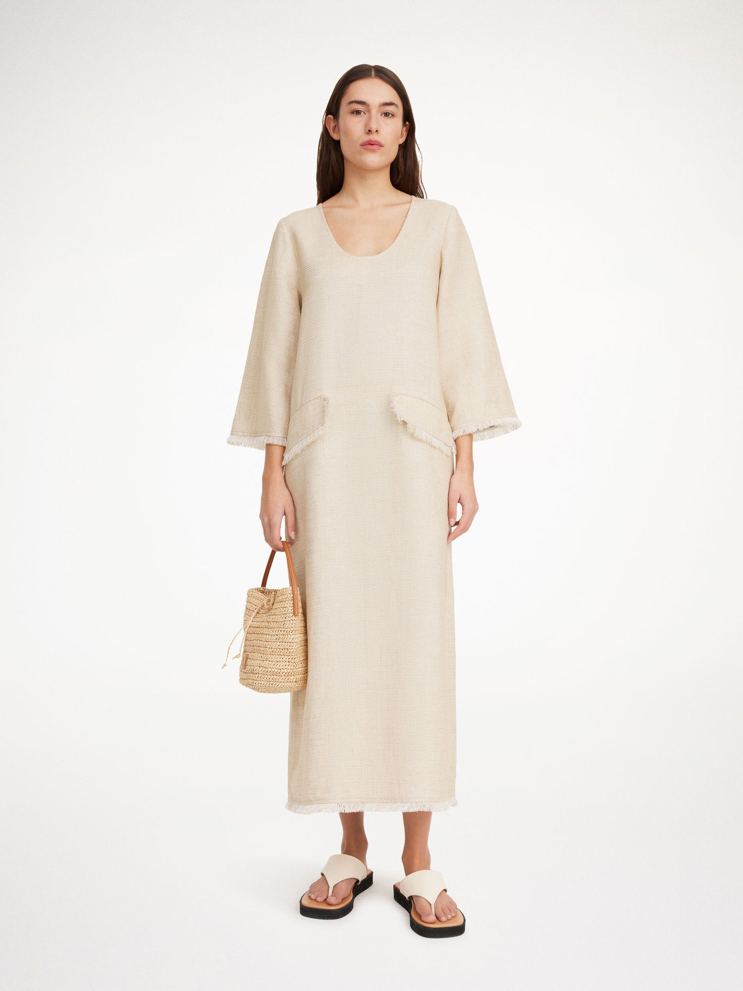 Delany dress, wood colour