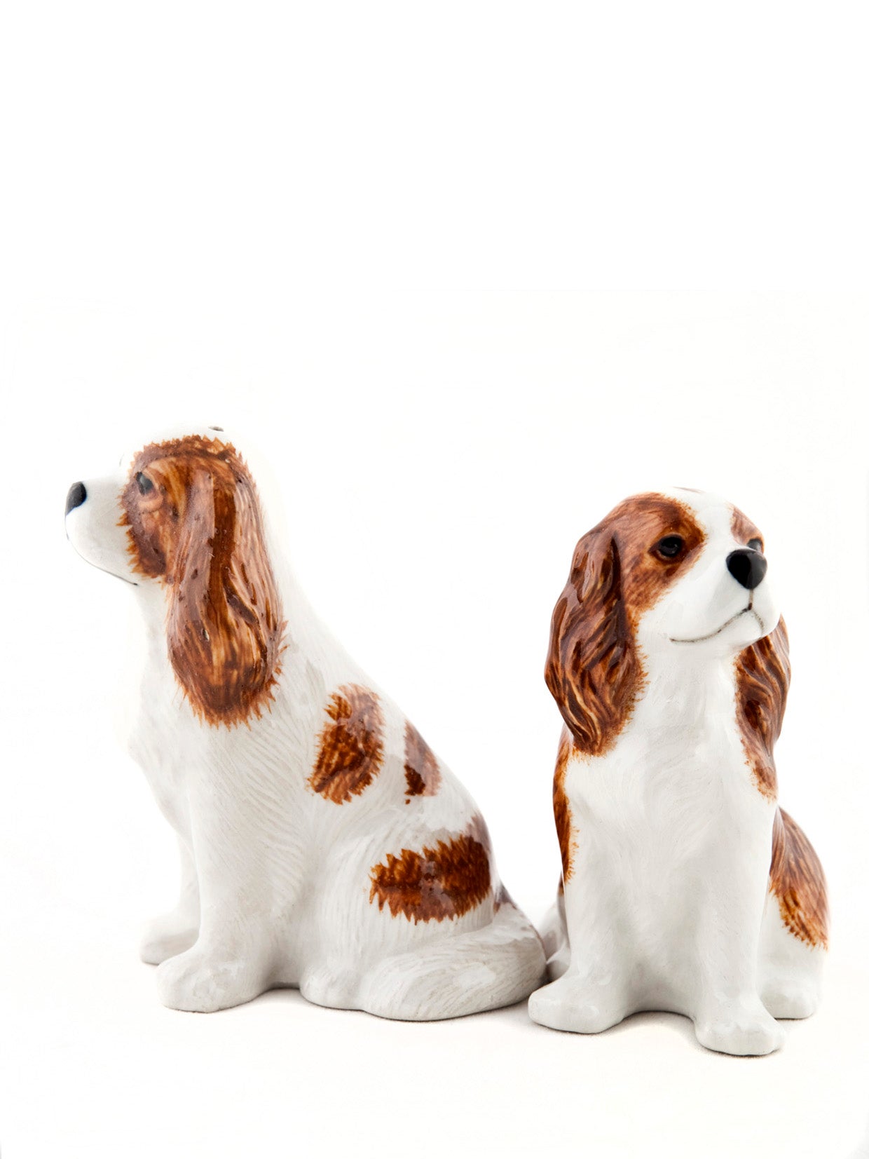 Cavalier King Charles Spaniel Salt and Pepper shaker set, brown